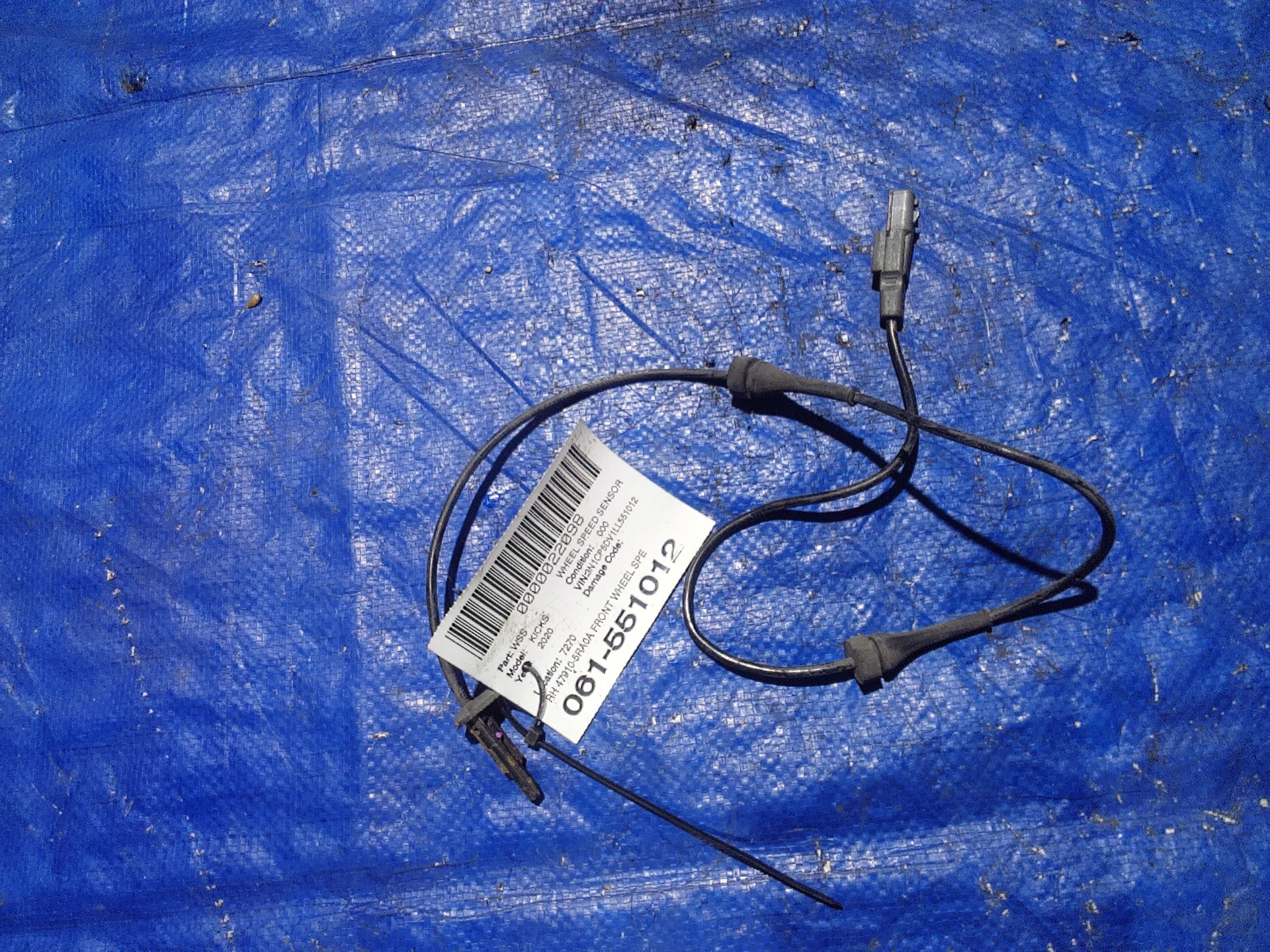 Rh Front Wheel Speed Sensor · 1