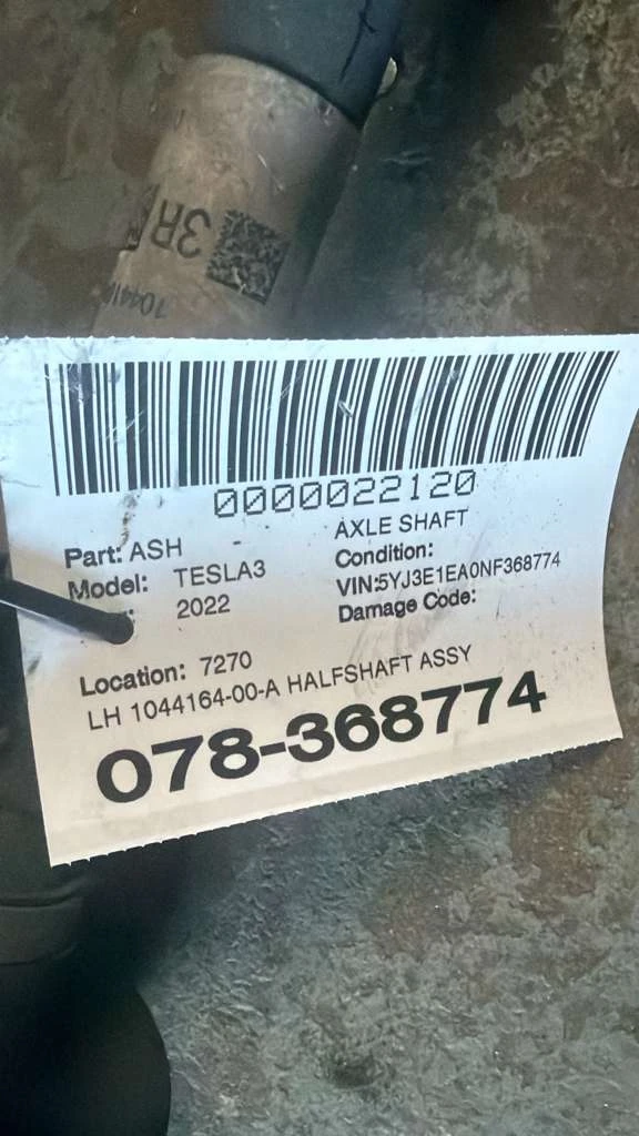 Lh Halfshaft Assy Rear · 2