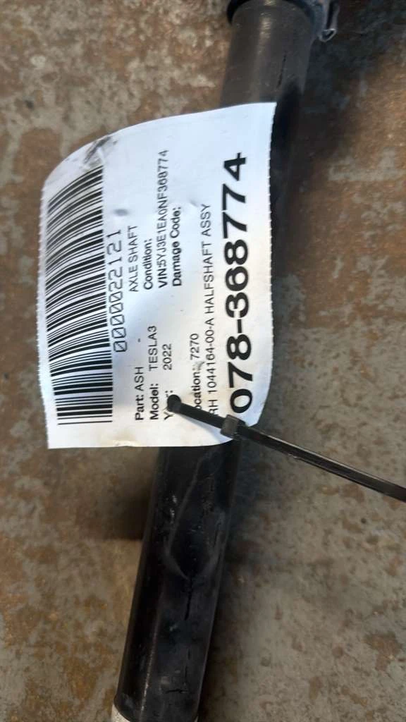 Rh Halfshaft Assy Rear · 2