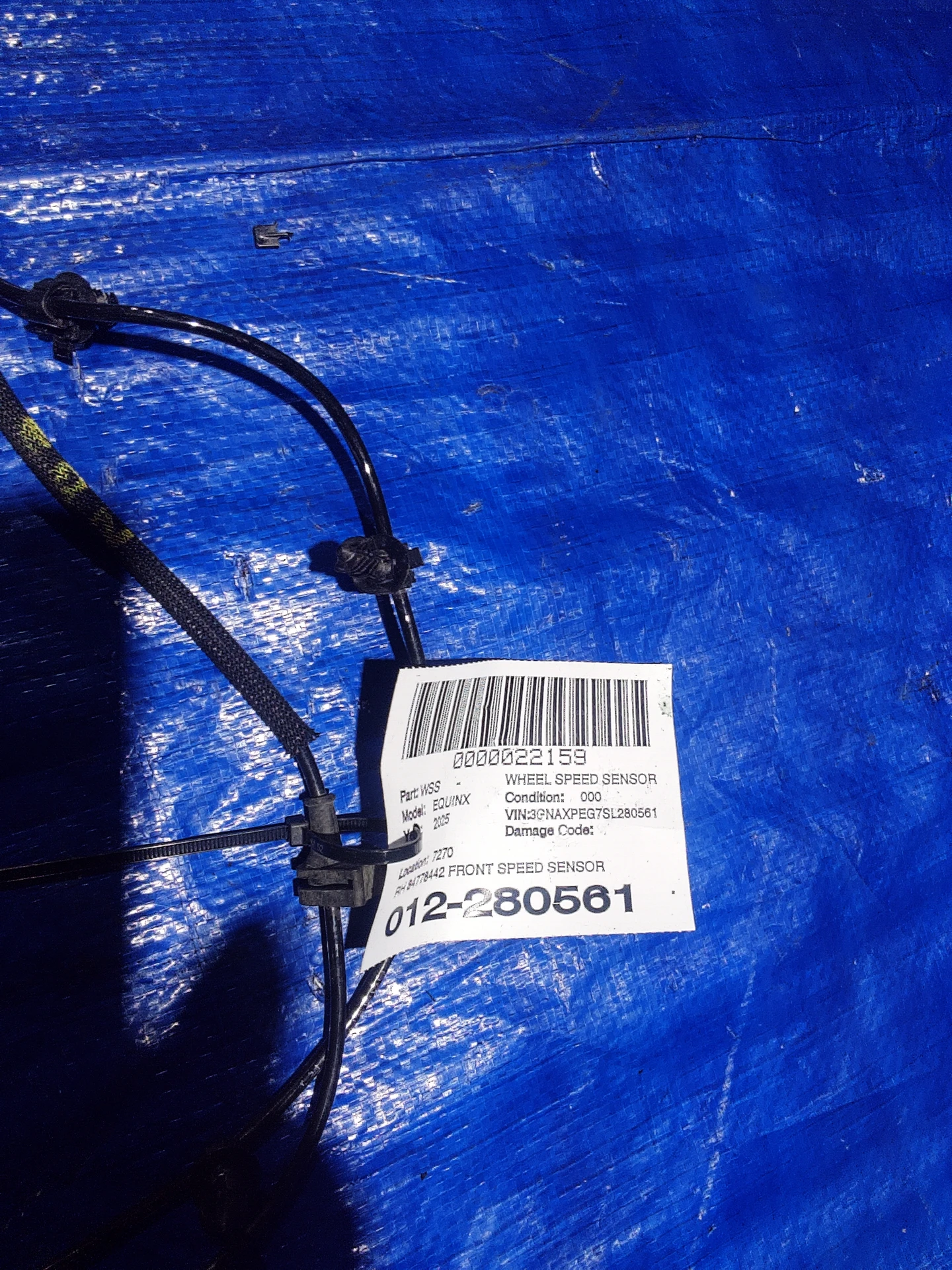 Rh Front Speed Sensor · 2