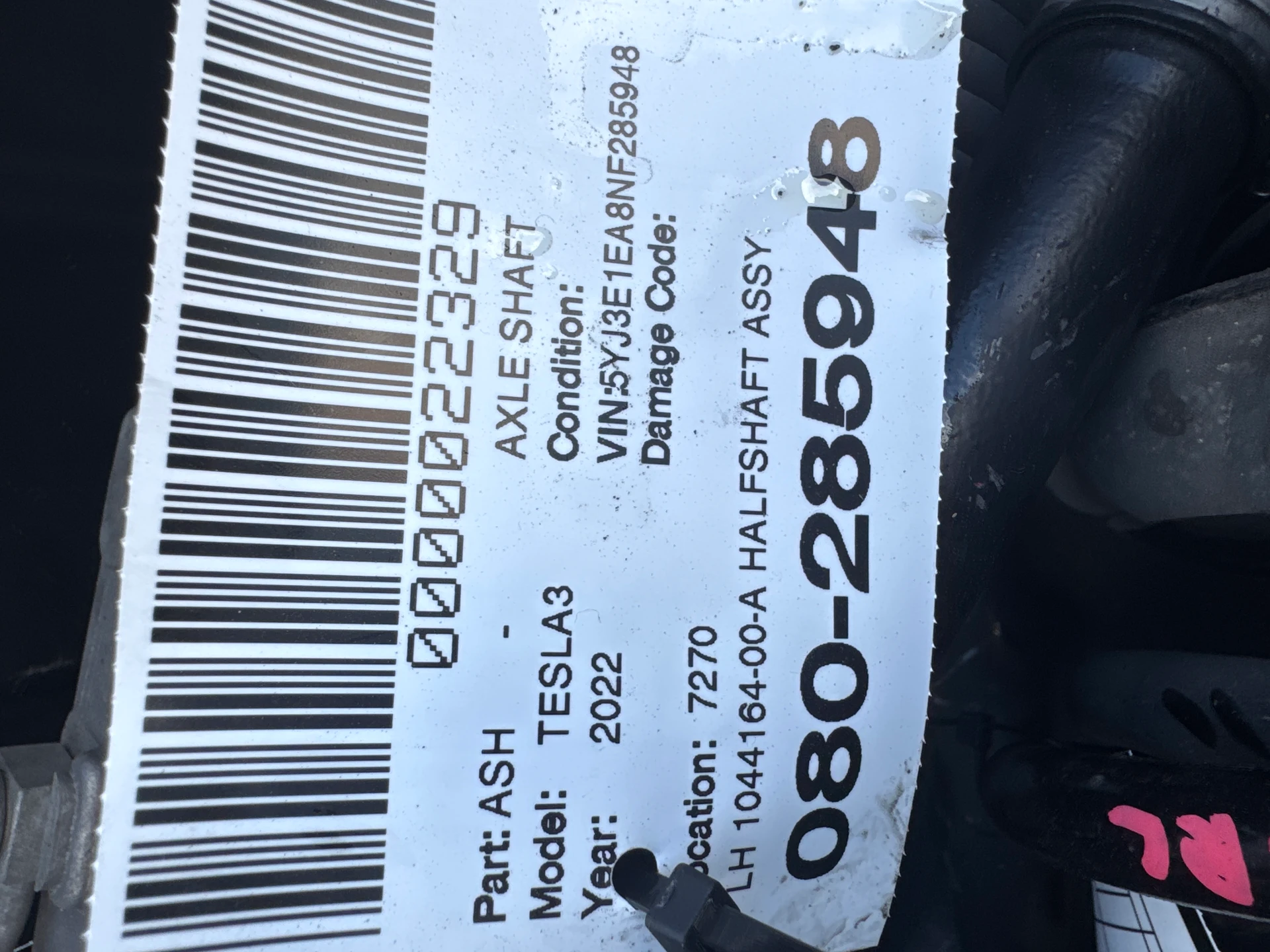 Lh Halfshaft Assy Rear · 2