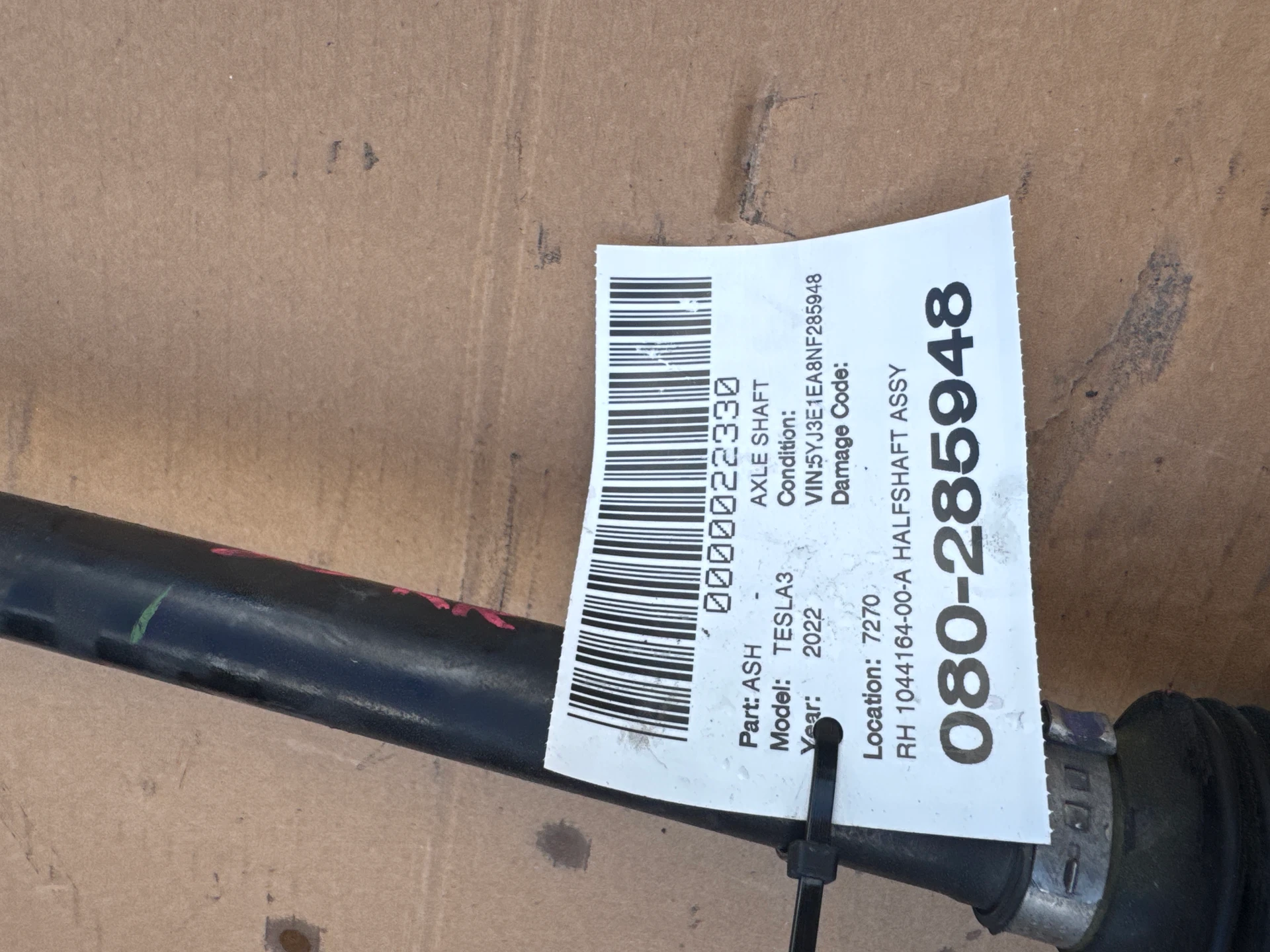 Rh Halfshaft Assy Rear · 2