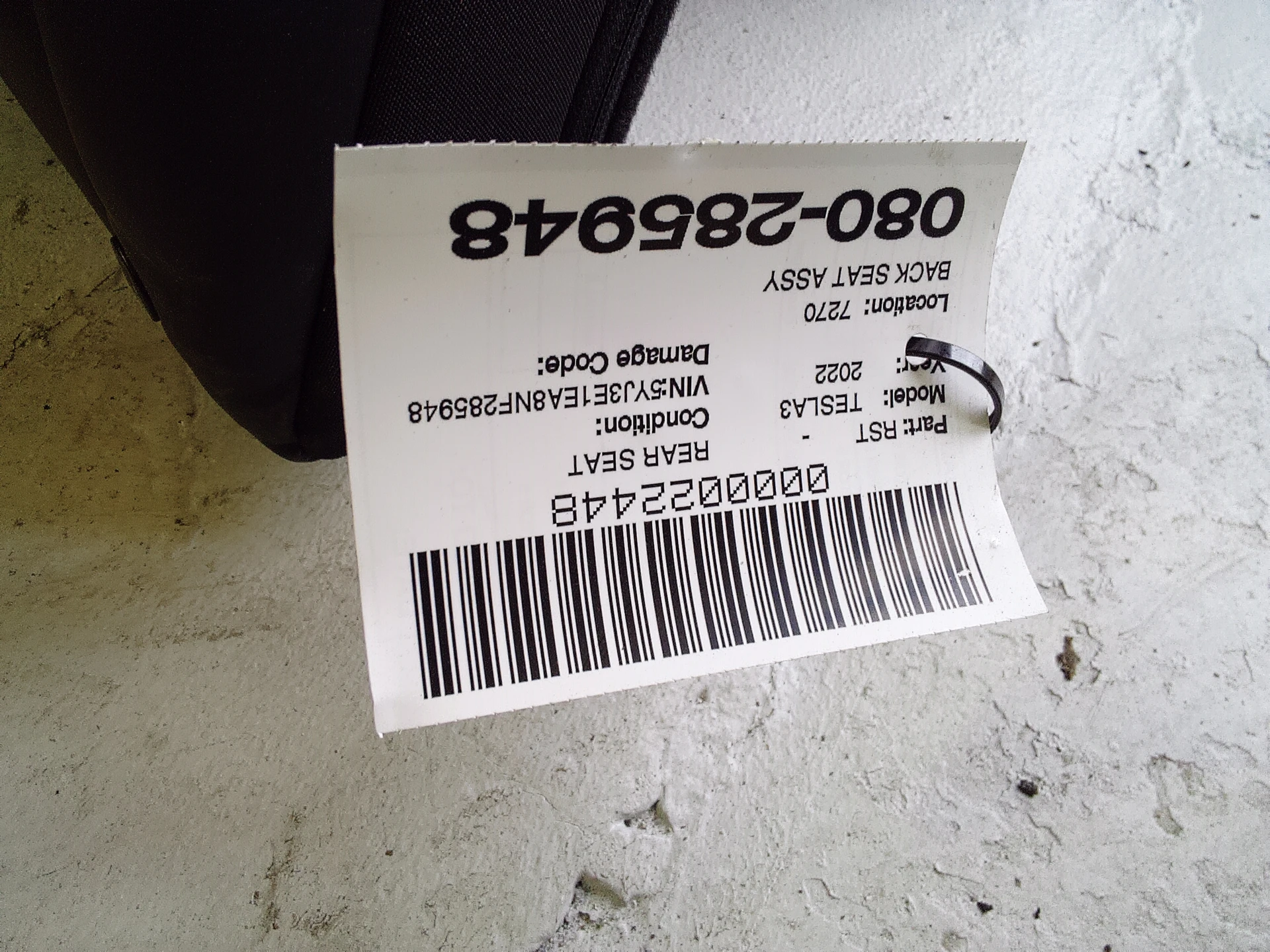 Back Seat Assy · 2