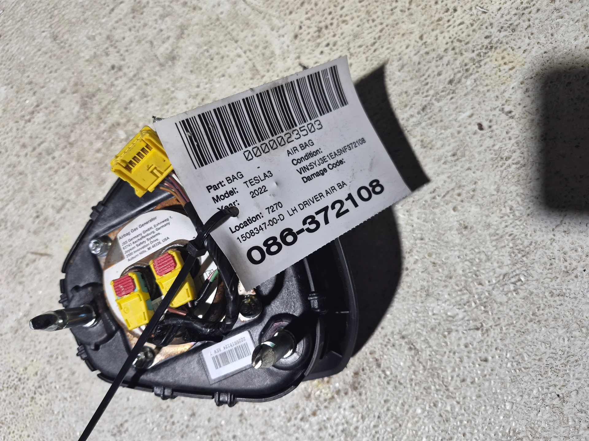 Lh Driver Air Bag Assy · 2