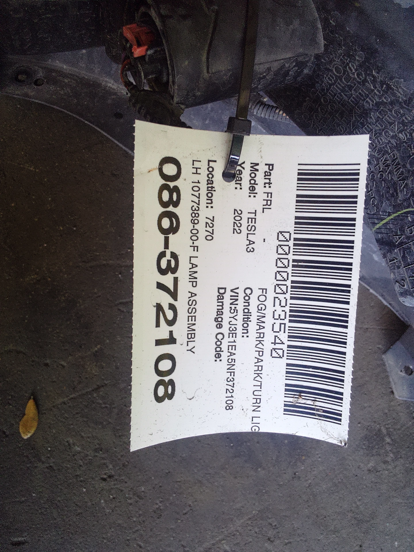 Lh Lamp Assembly Fascia Lamp Front · 2