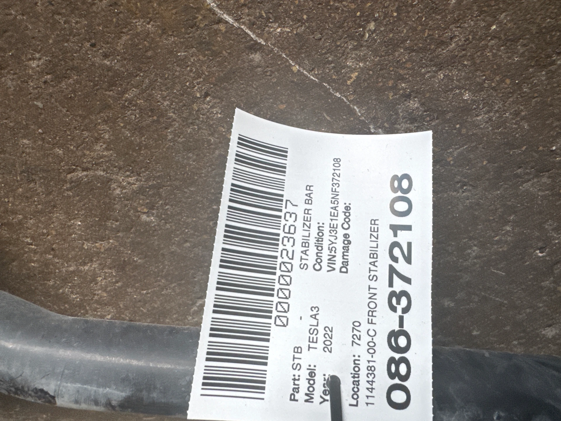 Front Stabilizer Barassembly - 29mm X 5.0mm · 2