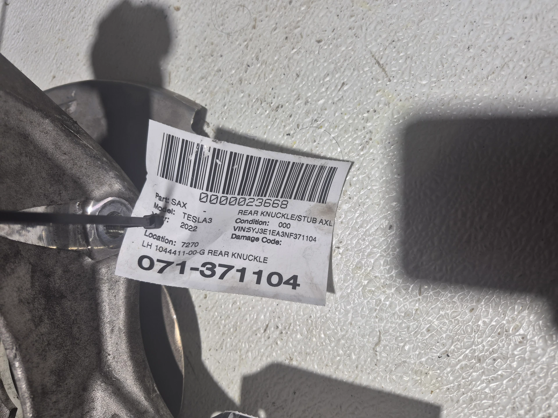 Lh Rear Knuckle · 2