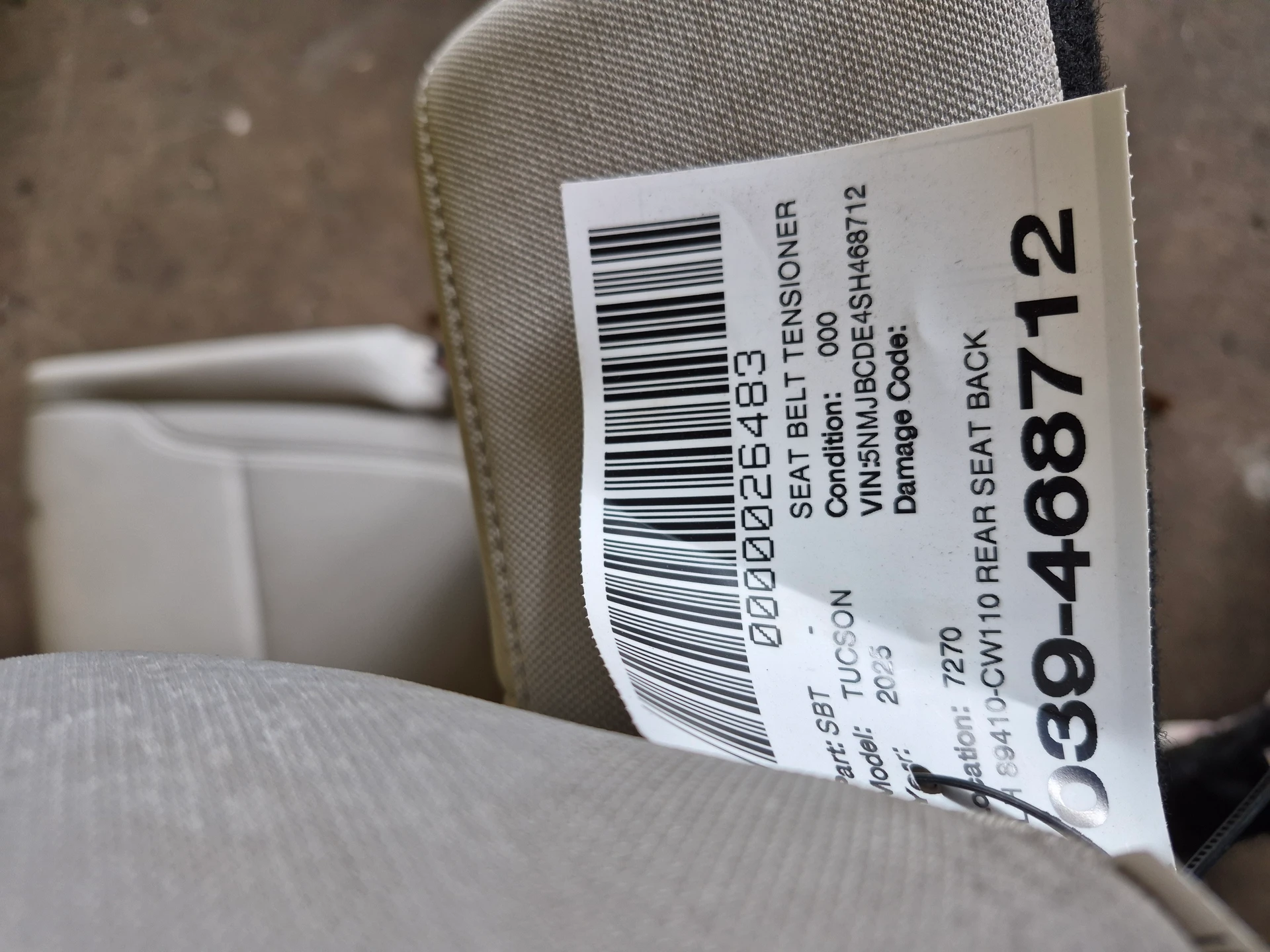 Lh Rear Seat Back Frame · 1