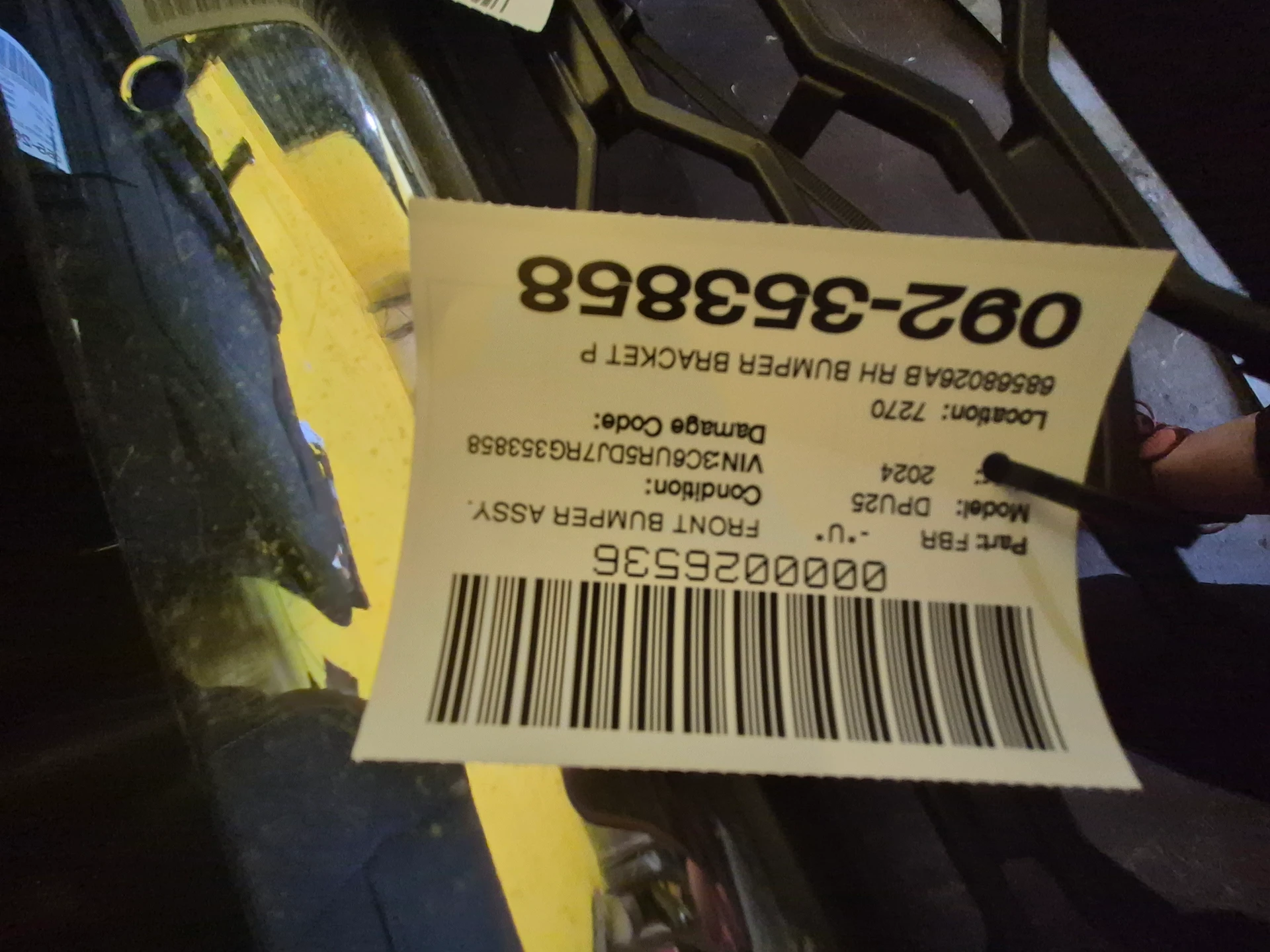 Rh Bumper Bracket Plate · 2