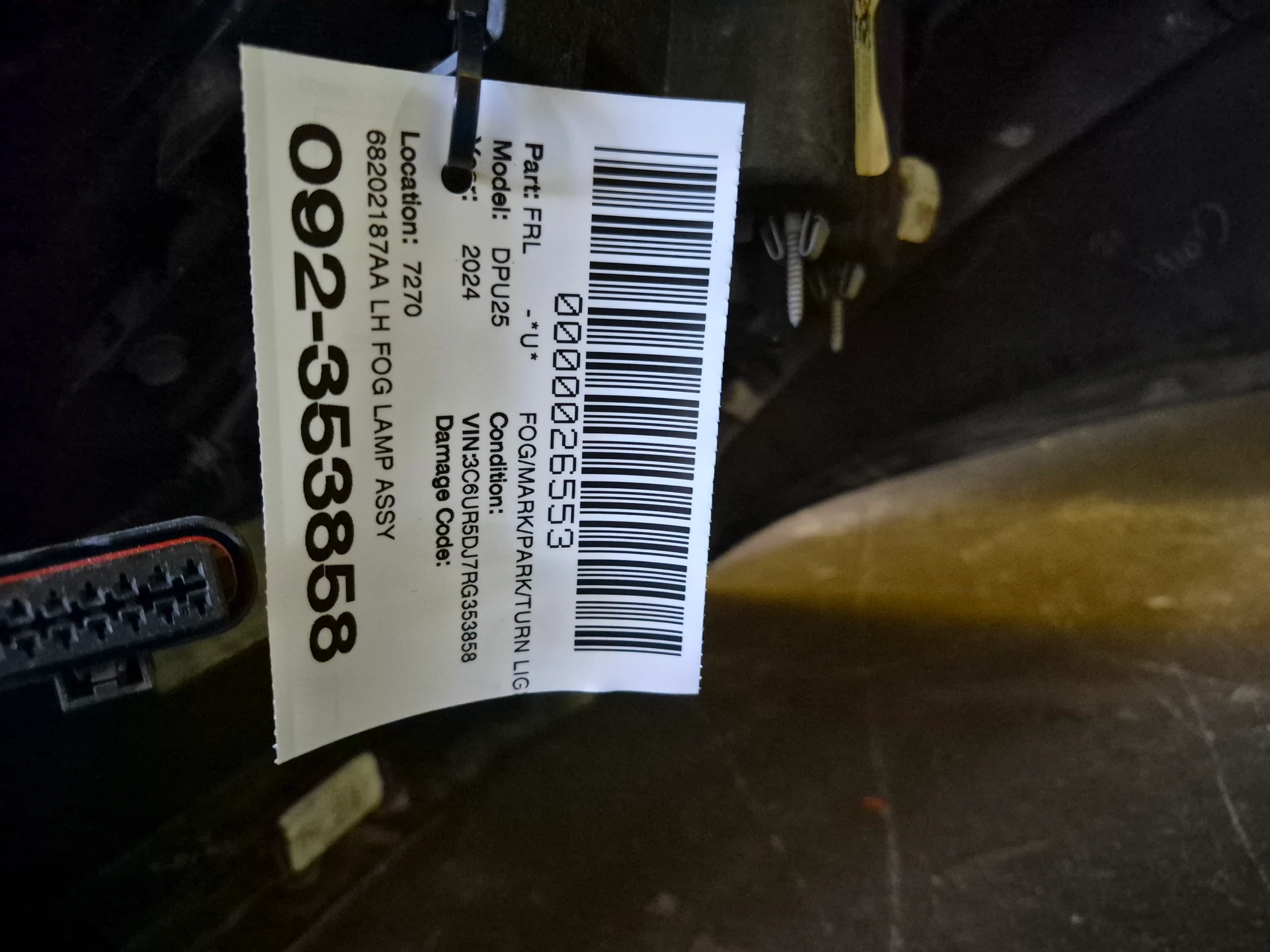 Lh Fog Lamp Assy · 2
