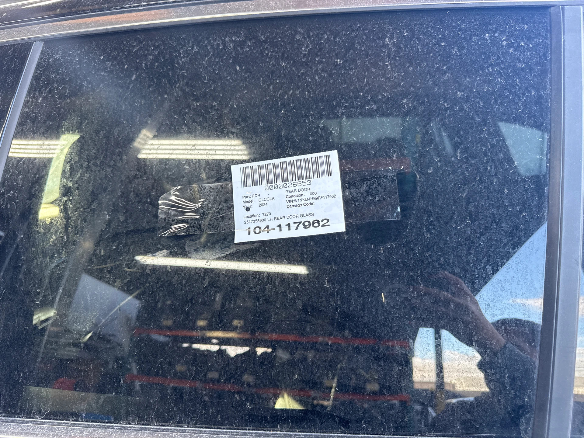 Lh Rear Door Glass · 1