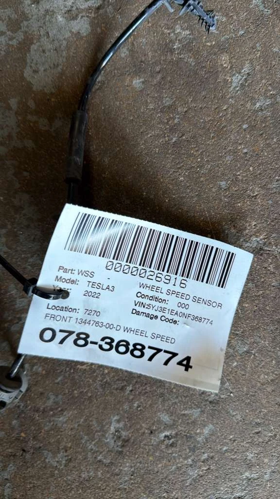Front Wheel Speed Sensor · 2