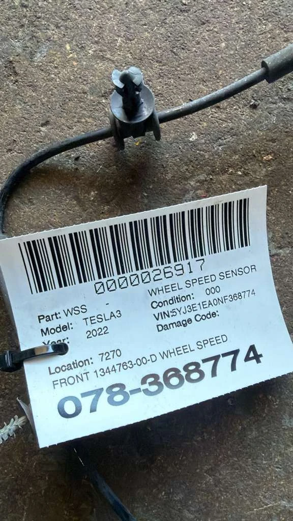 Front Wheel Speed Sensor · 2