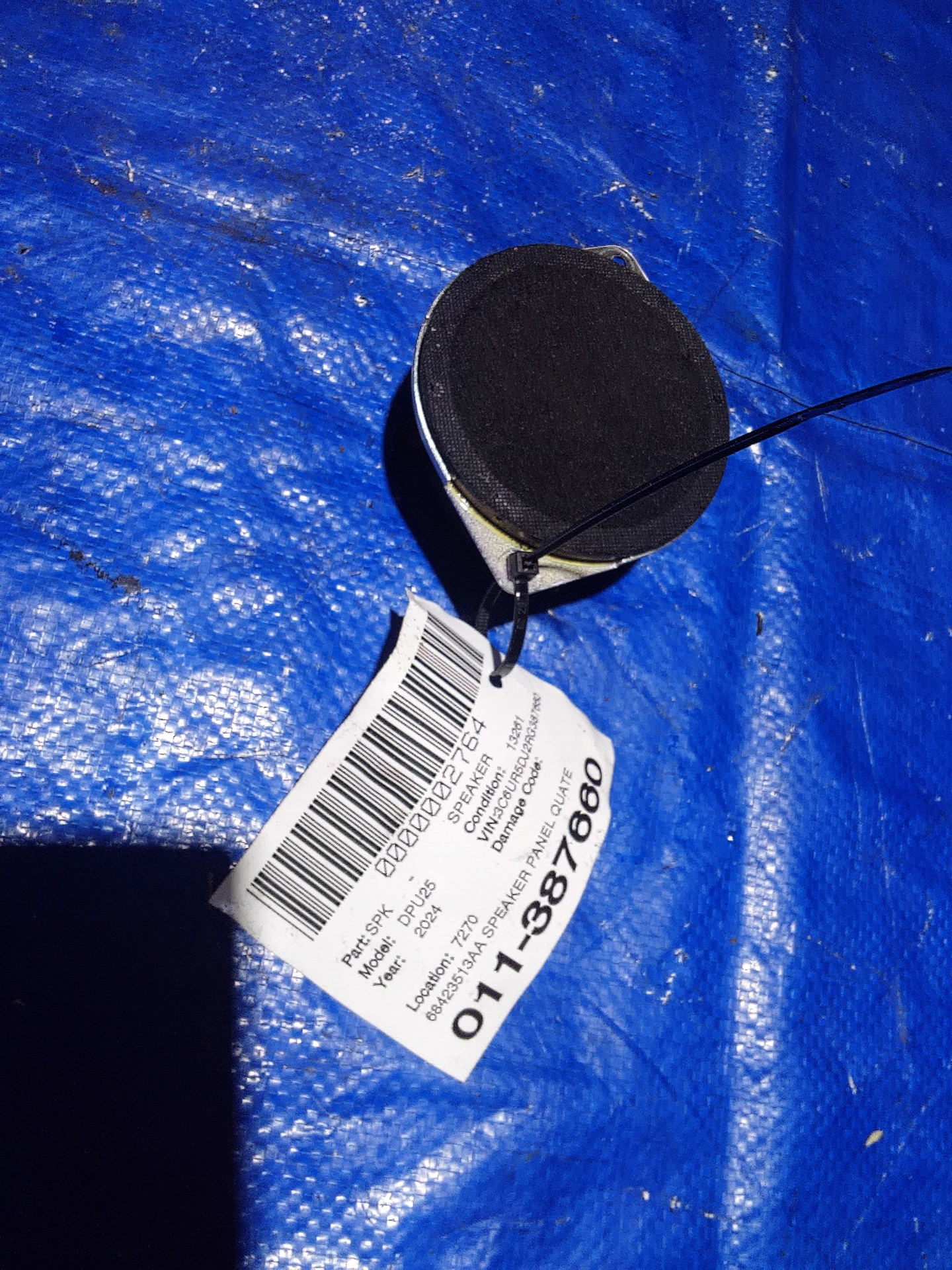 Speaker Panel Quarter Inner Rear · 1