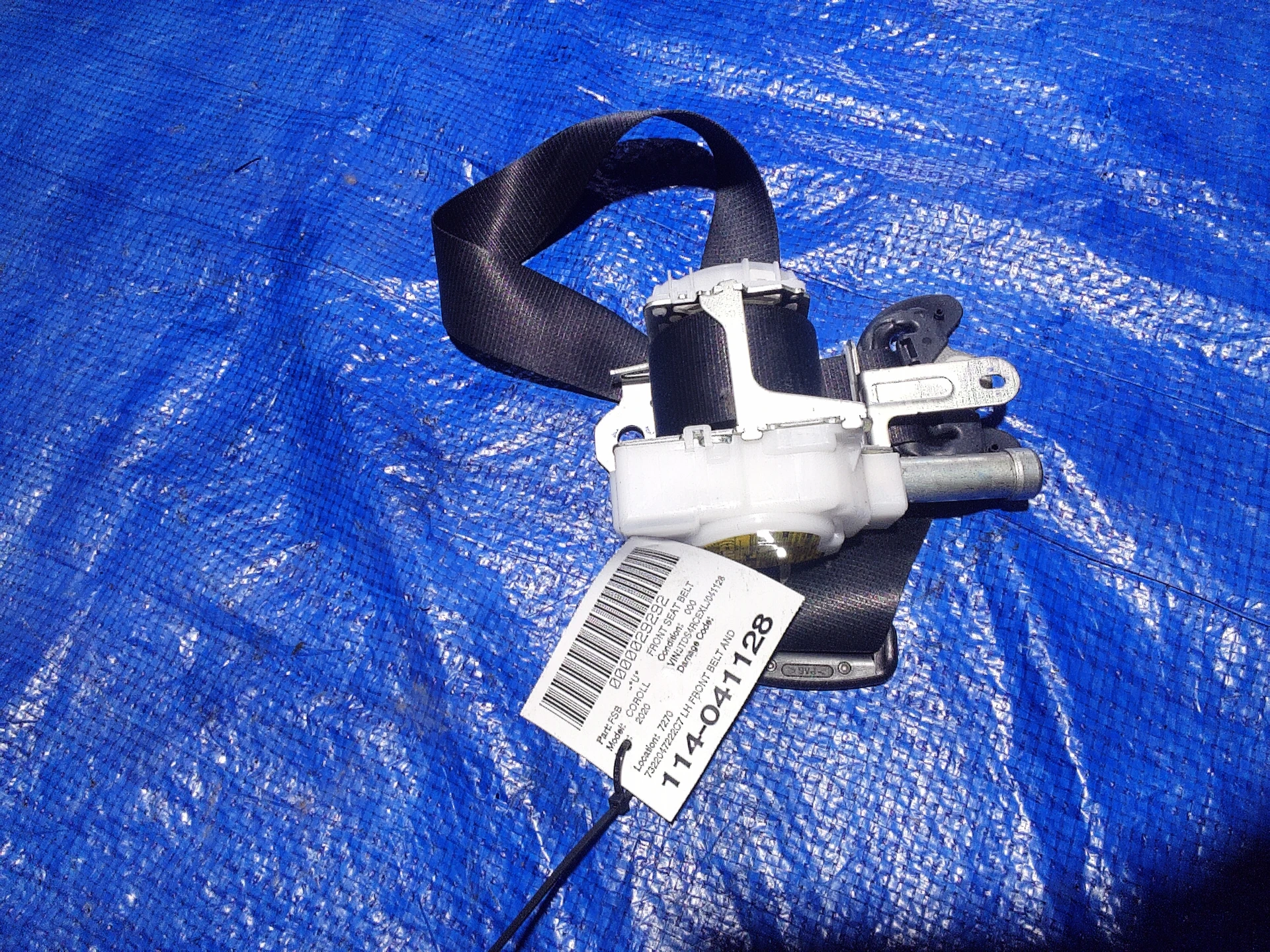 Lh Front Belt and Retractor · 1