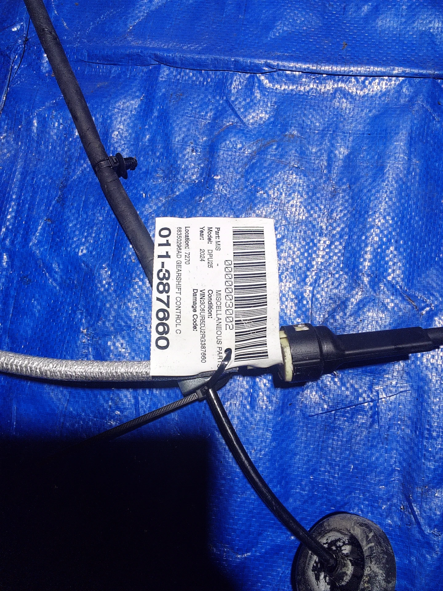 Gear Shift Control Cable Assy · 2