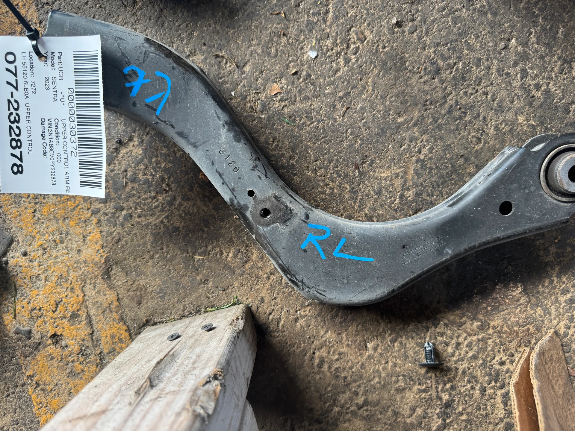 Lh Upper Control Arm · 1