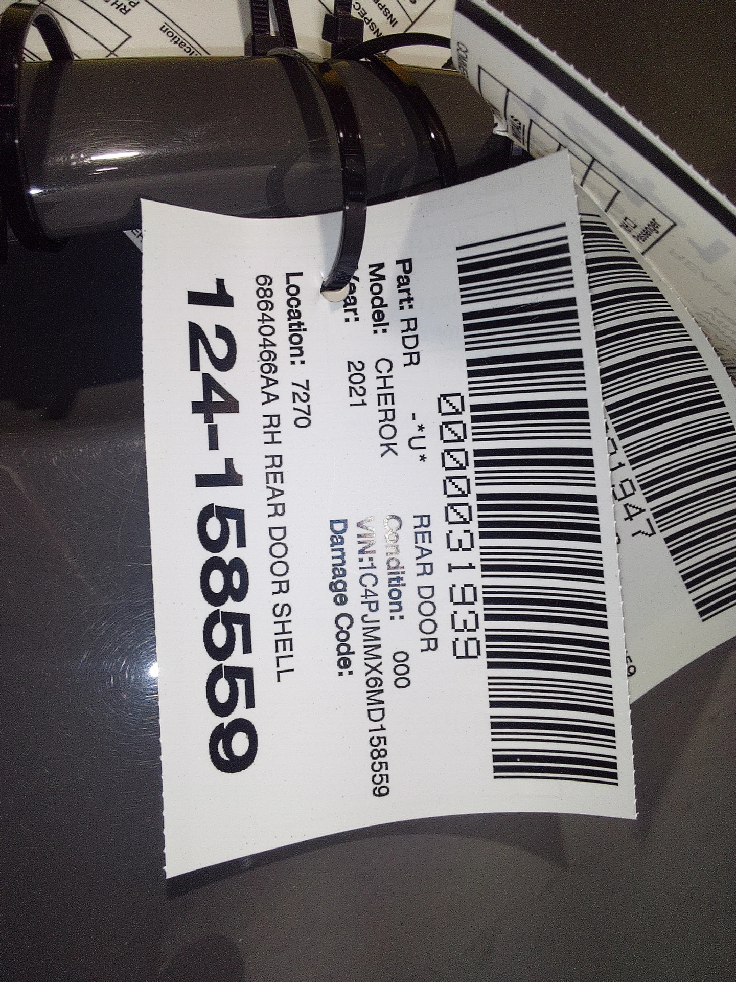 Rh Rear Door Shell · 2