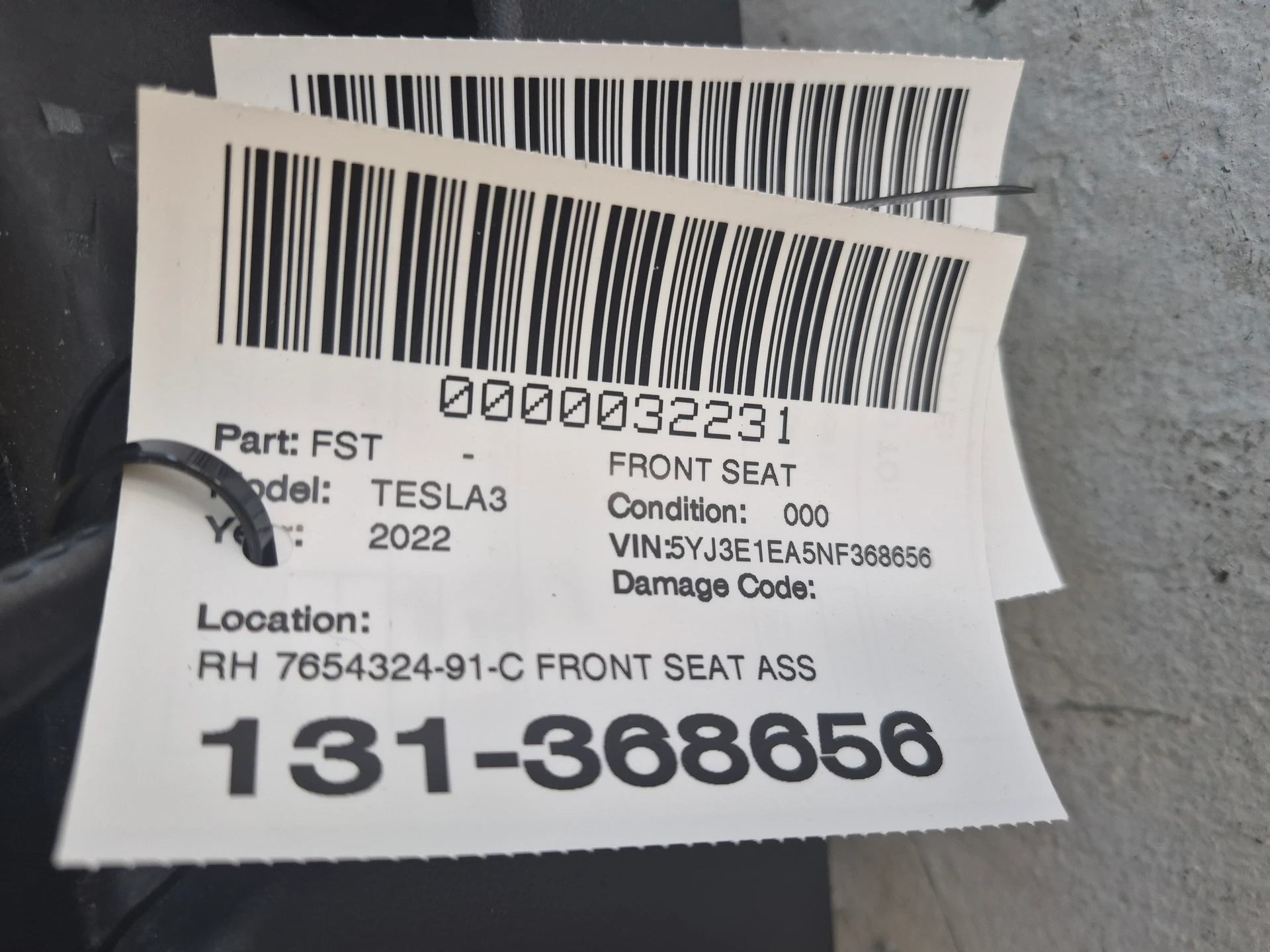 Rh Front Seat Assy · 2
