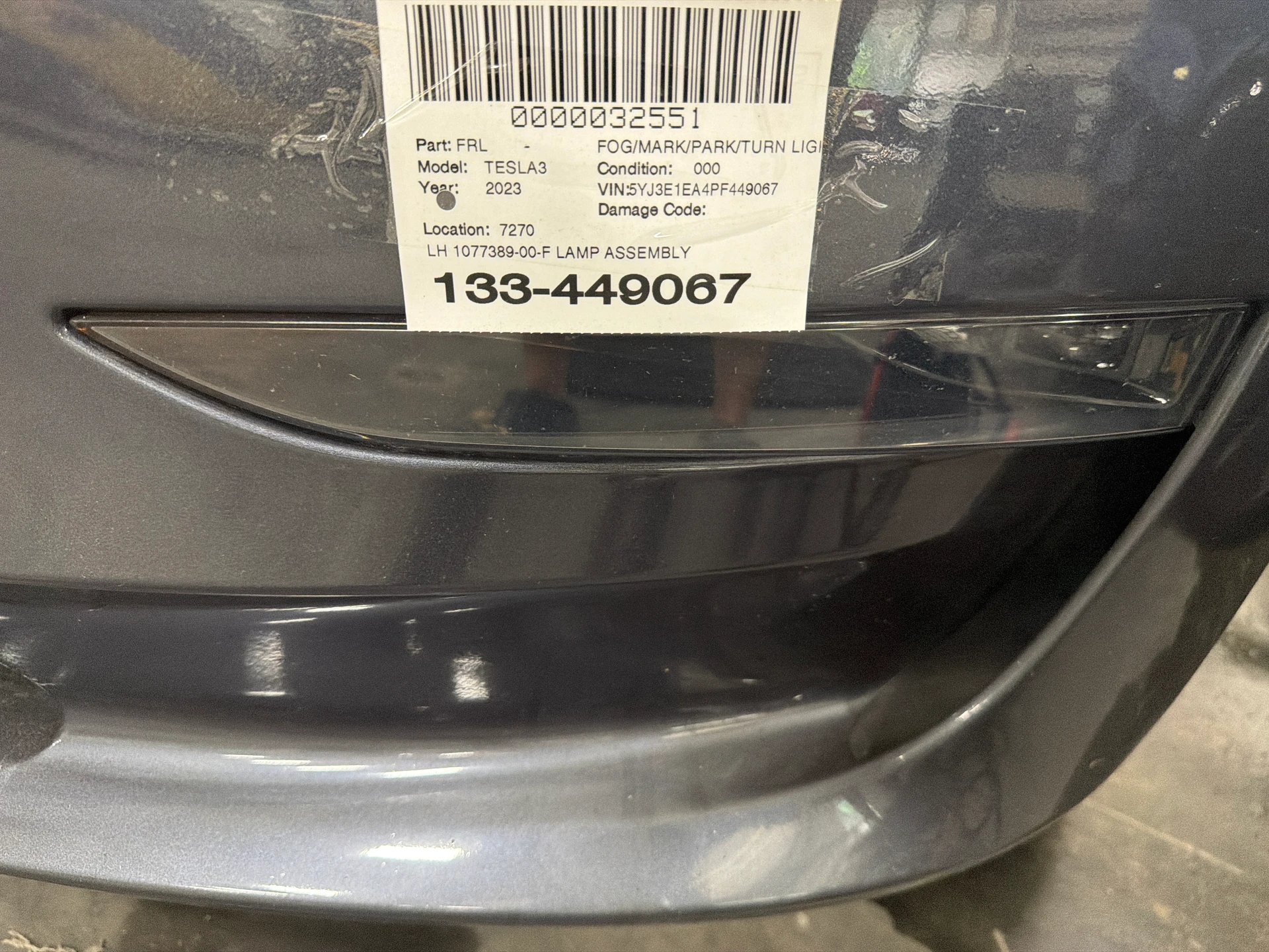 Lh Lamp Assembly Fascia Lamp Front · 1