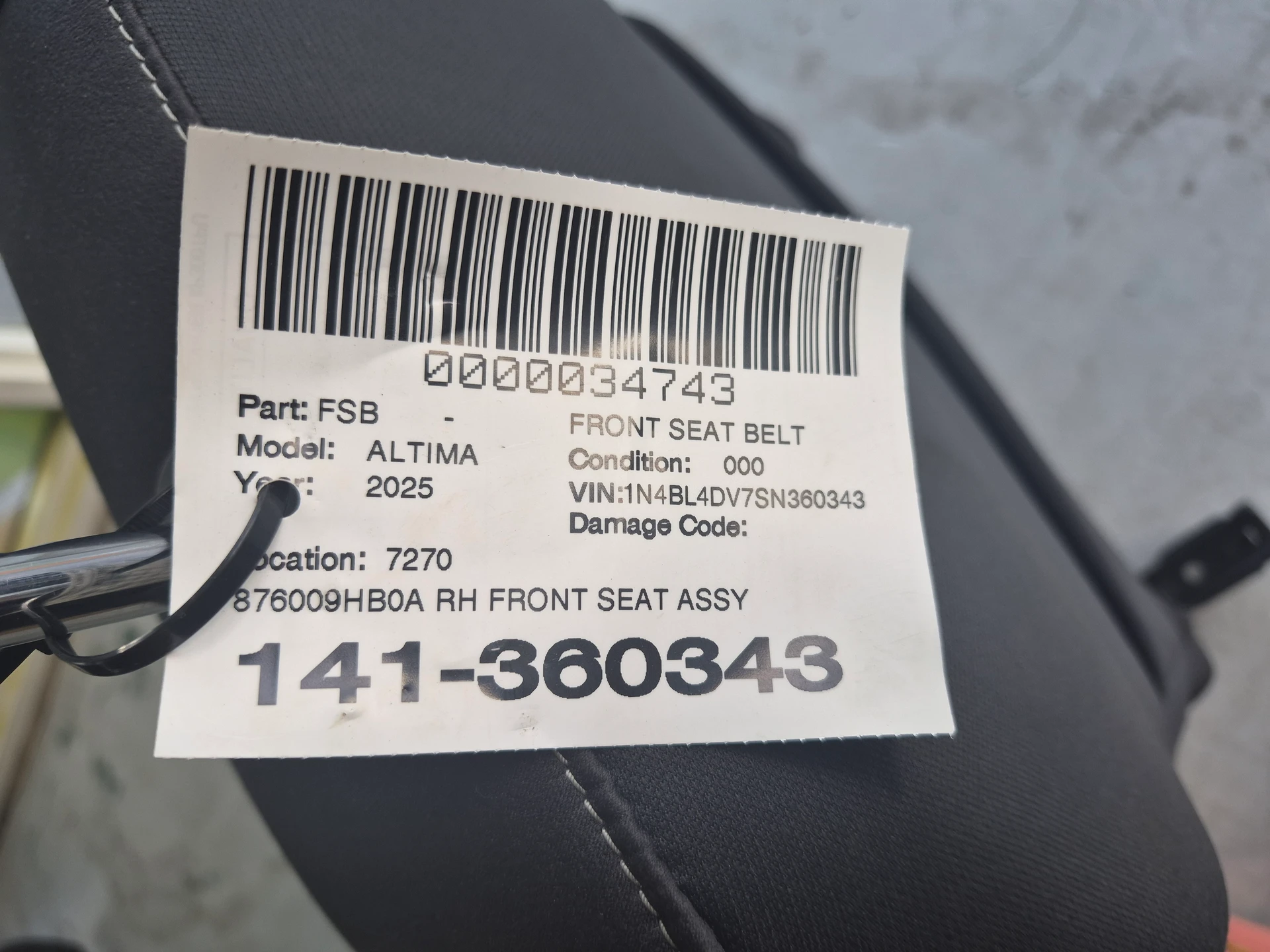 Rh Front Seat Assy · 2