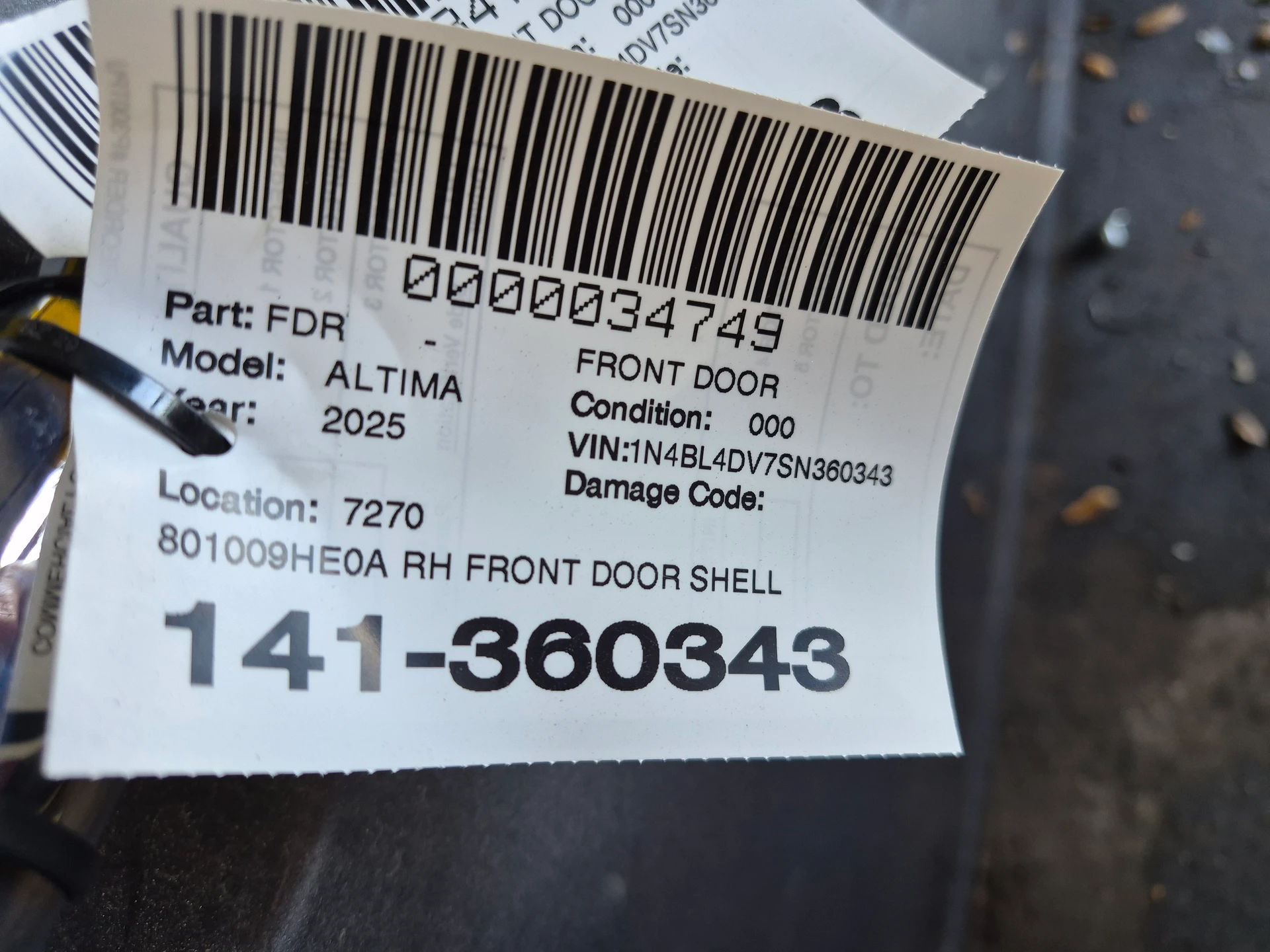 Rh Front Door Assy · 2