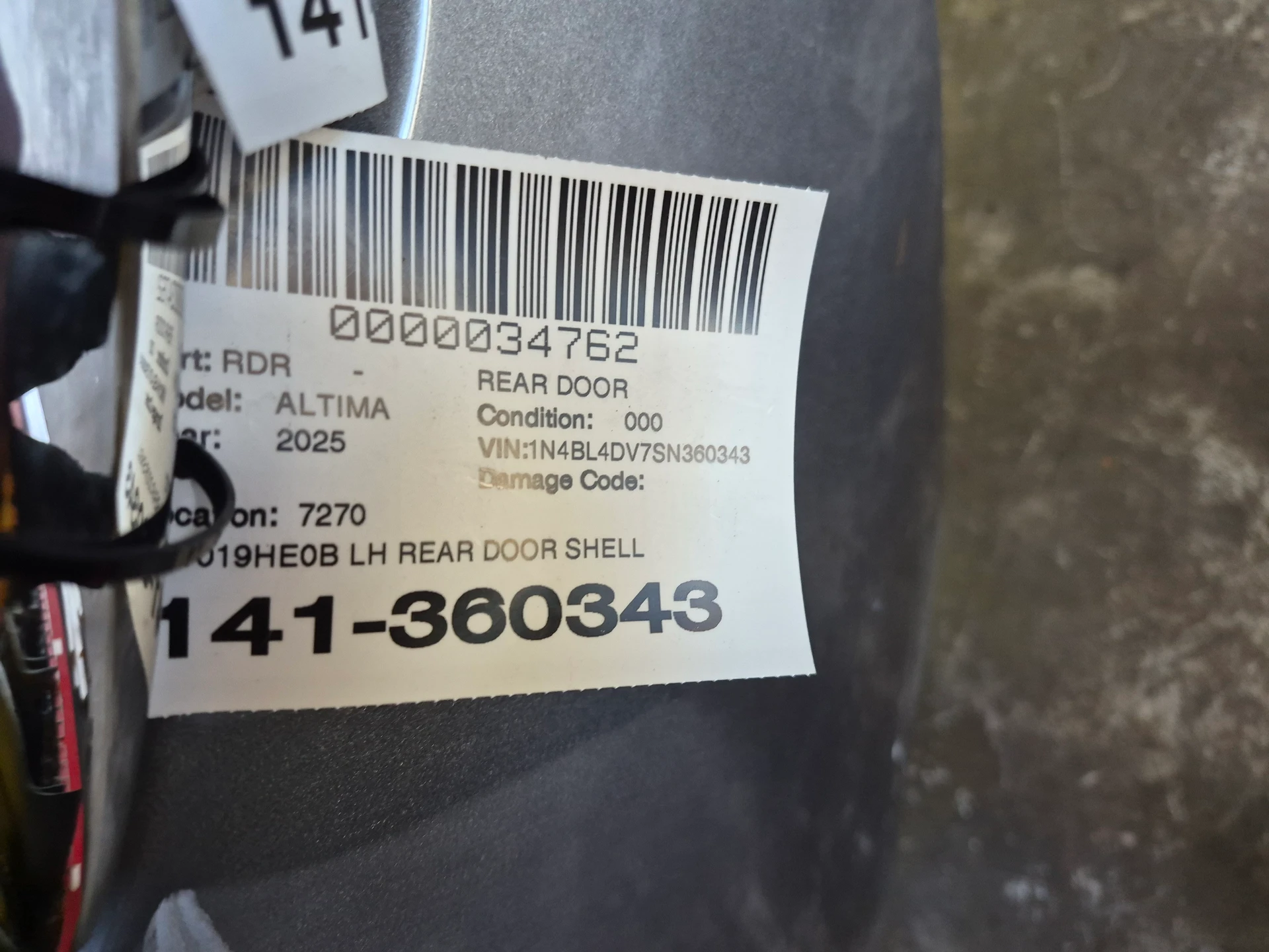 Lh Rear Door Assy · 2