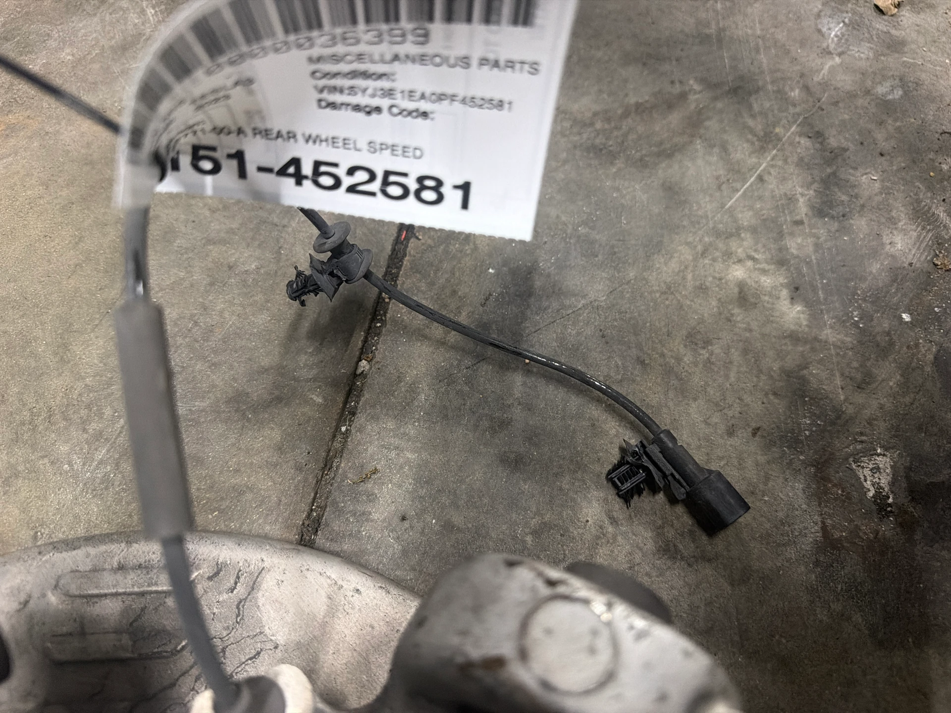 Rear Wheel Speed Sensor · 1