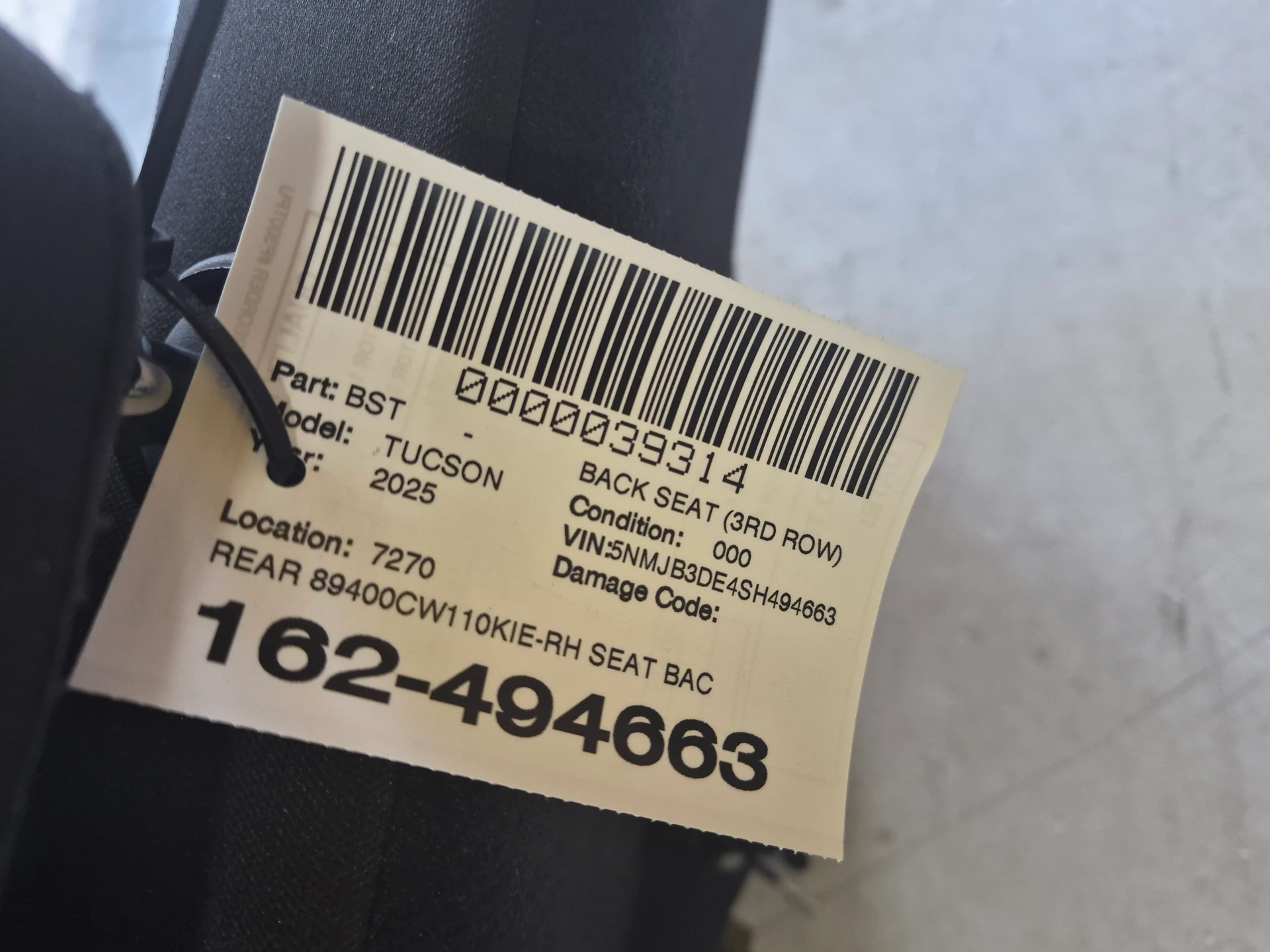 Rear Seat Back Assy · 2