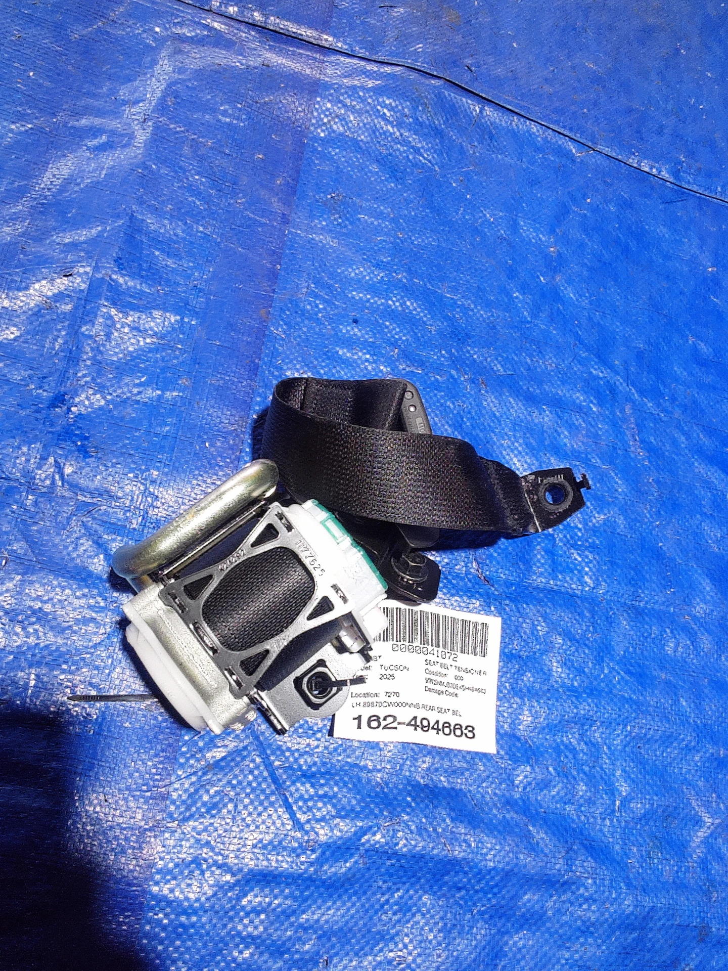 Lh Rear Seat Belt · 1