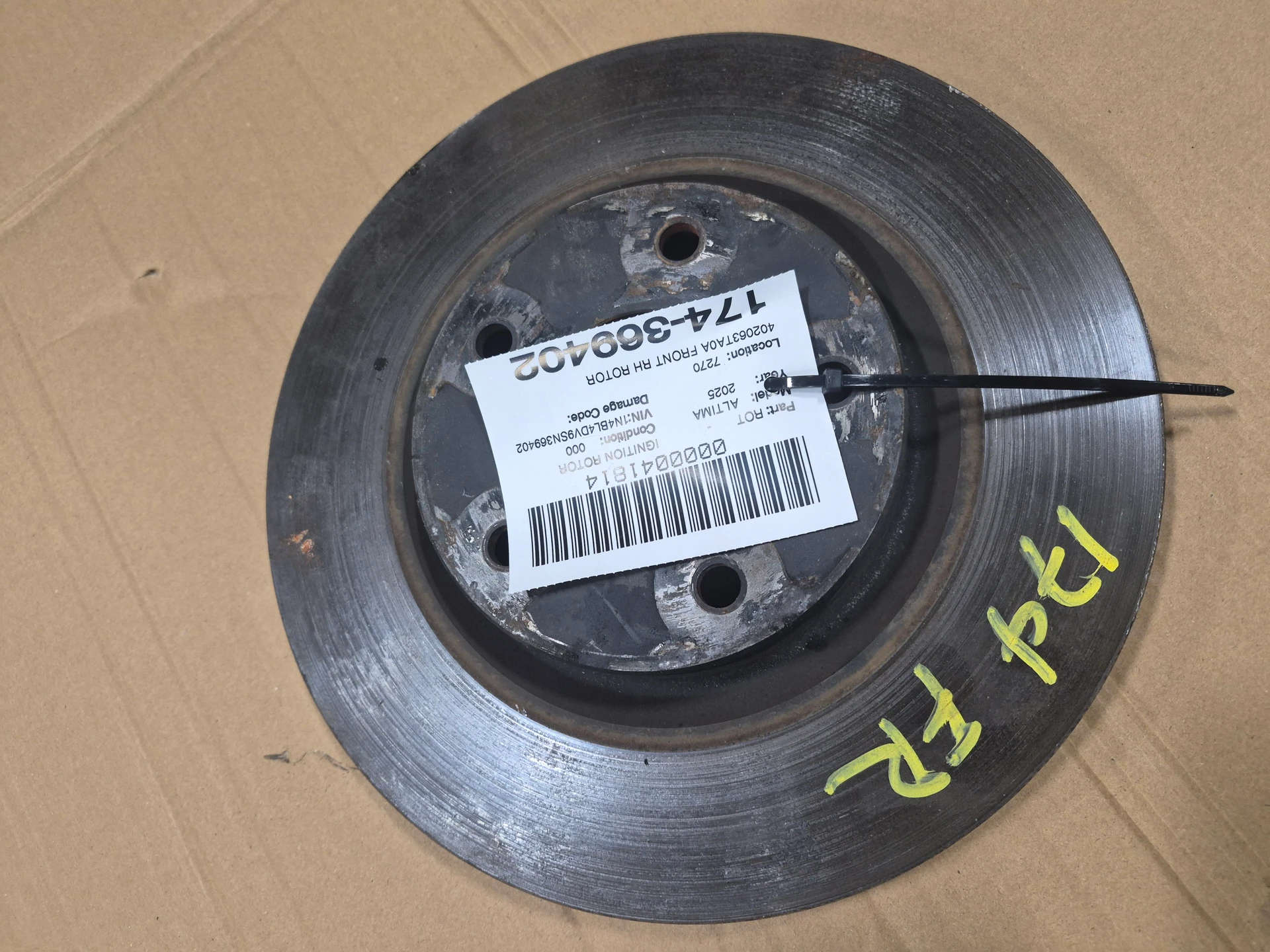 Front Rh Rotor · 1