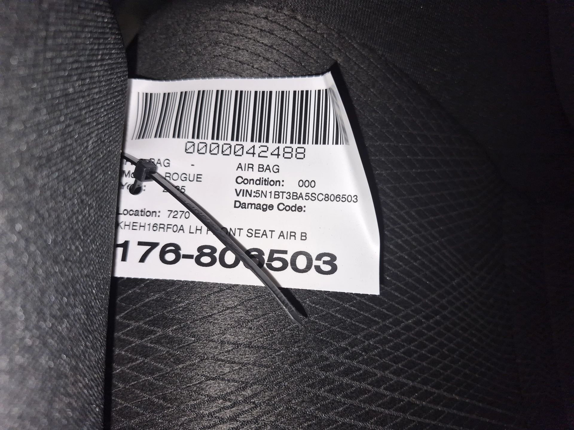 Lh Front Seat Air Bag · 2