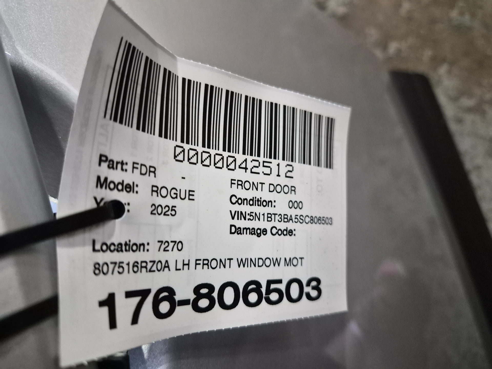 Lh Front Window Motor · 2