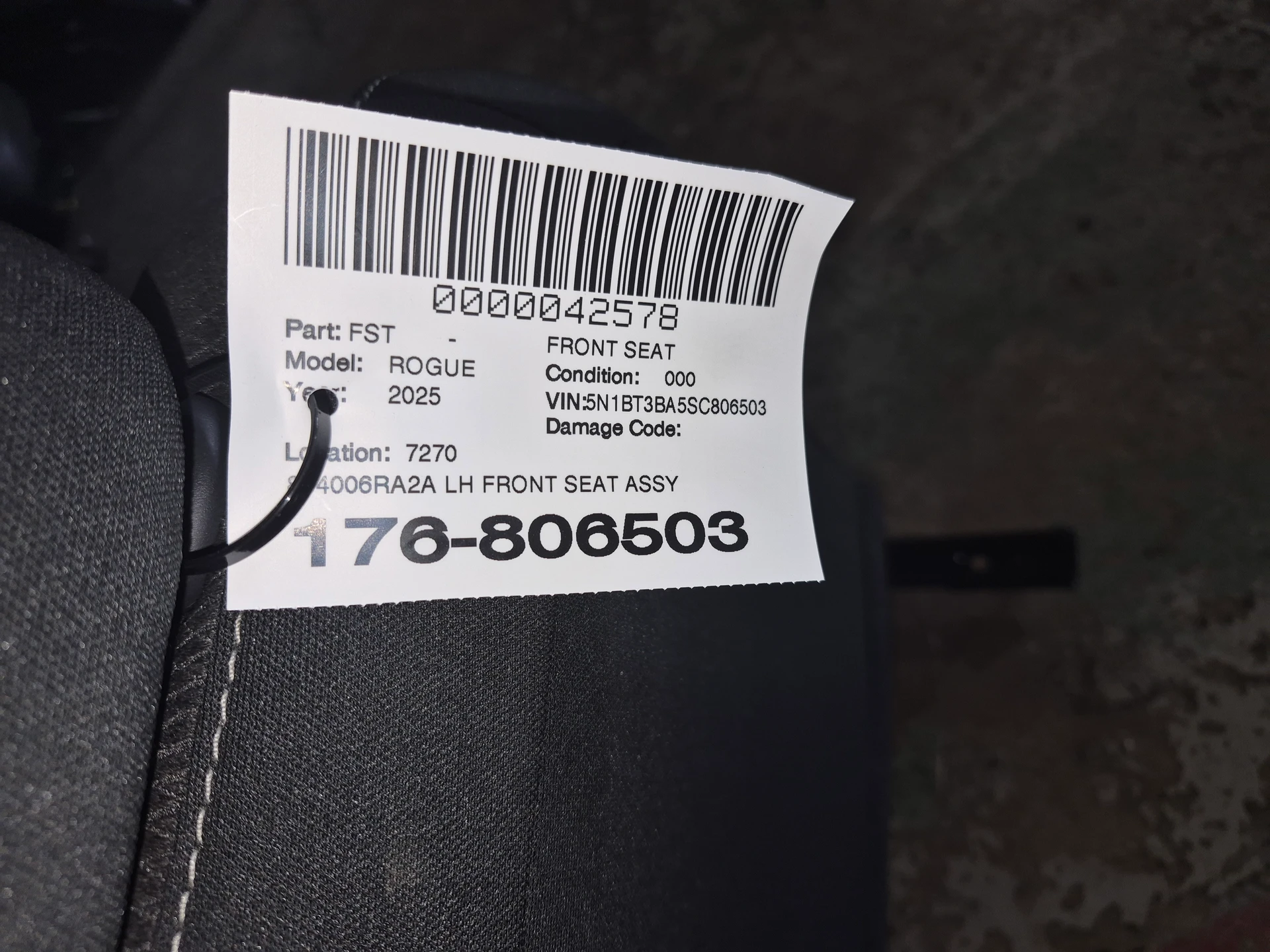 Lh Front Seat Assy · 2