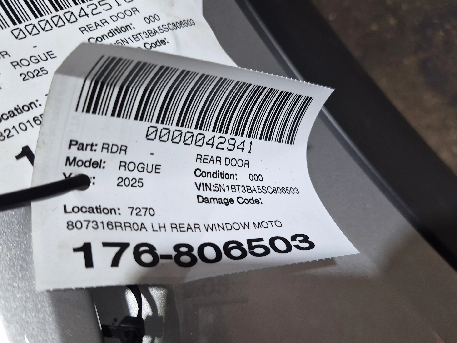 Lh Rear Window Motor · 2