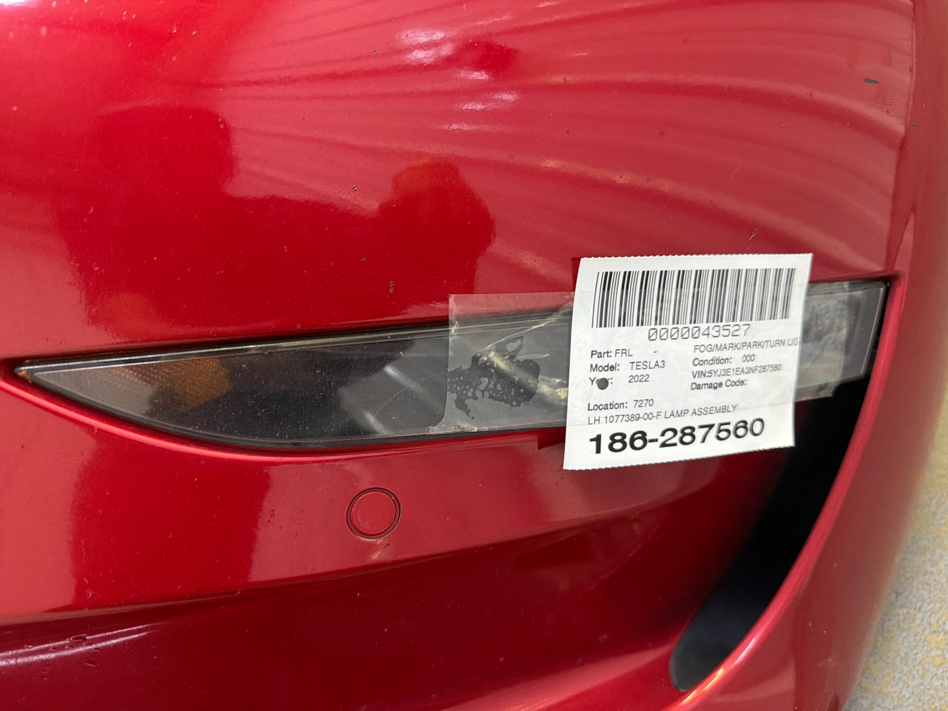 Lh Lamp Assembly Fascia Lamp Front · 1