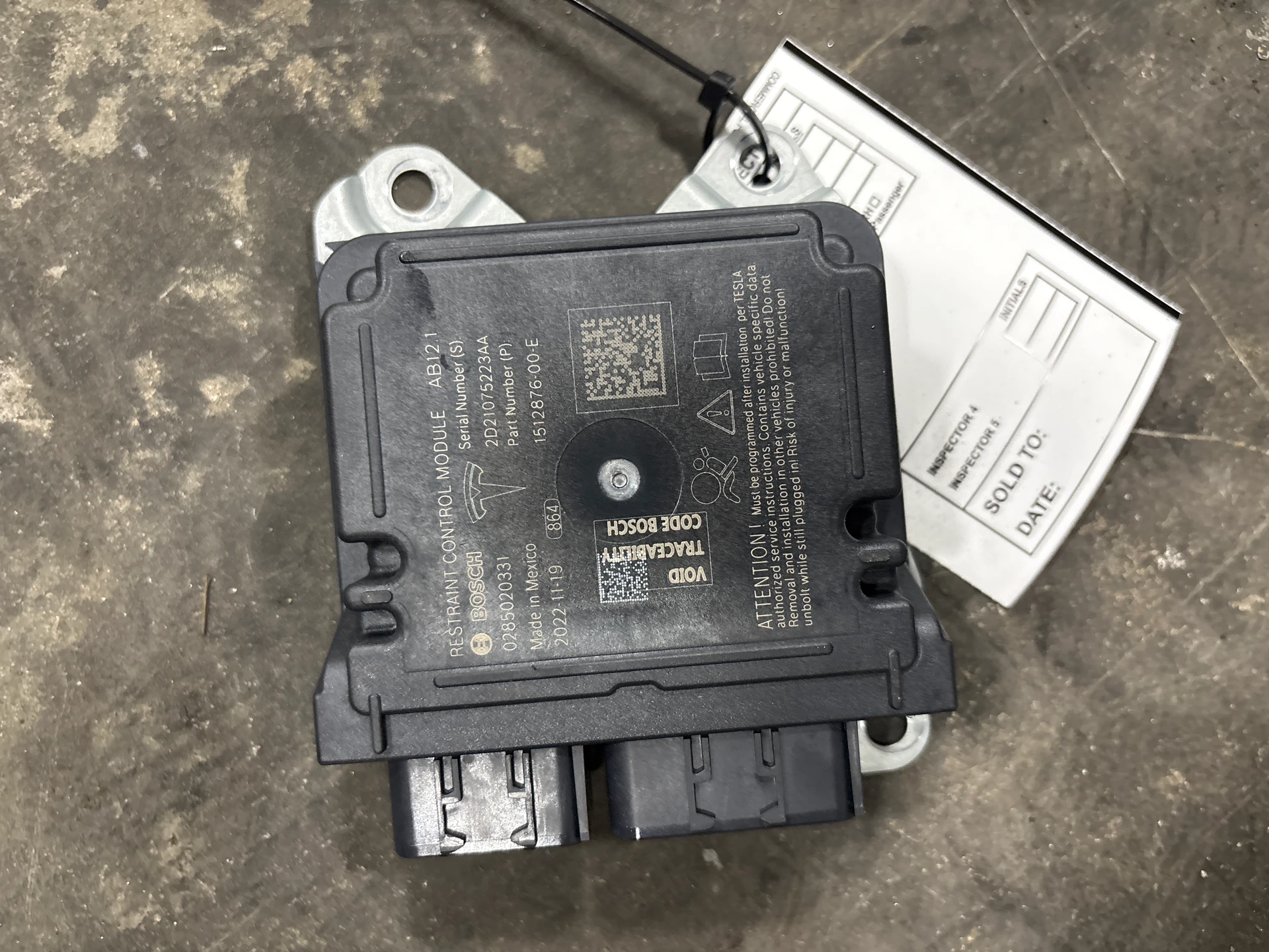 Restraint Control Module · 1