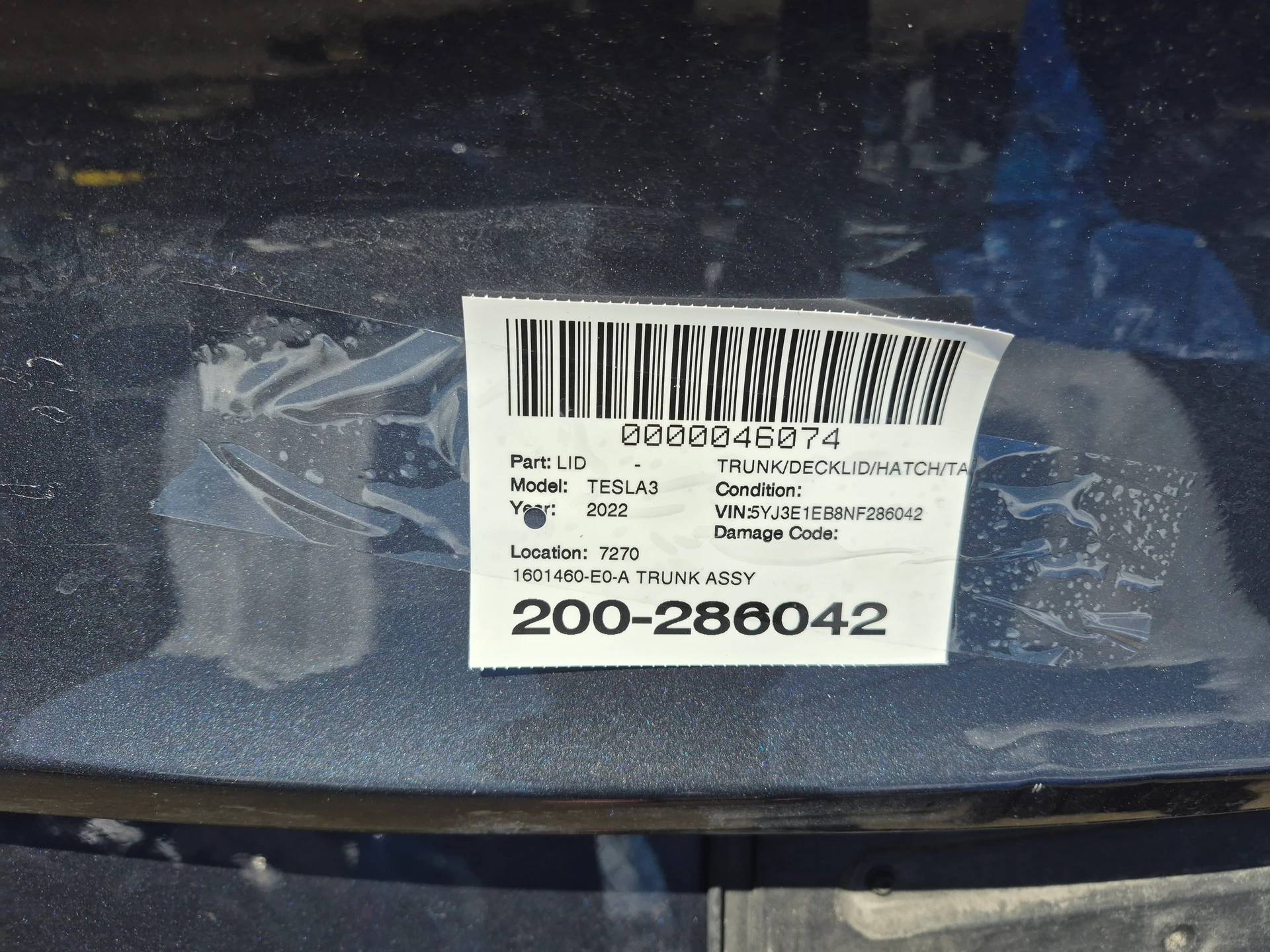 Trunk Assy · 2