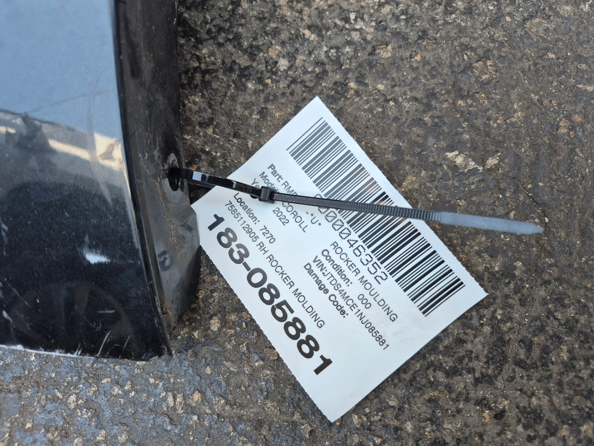 Rh Rocker Molding · 2