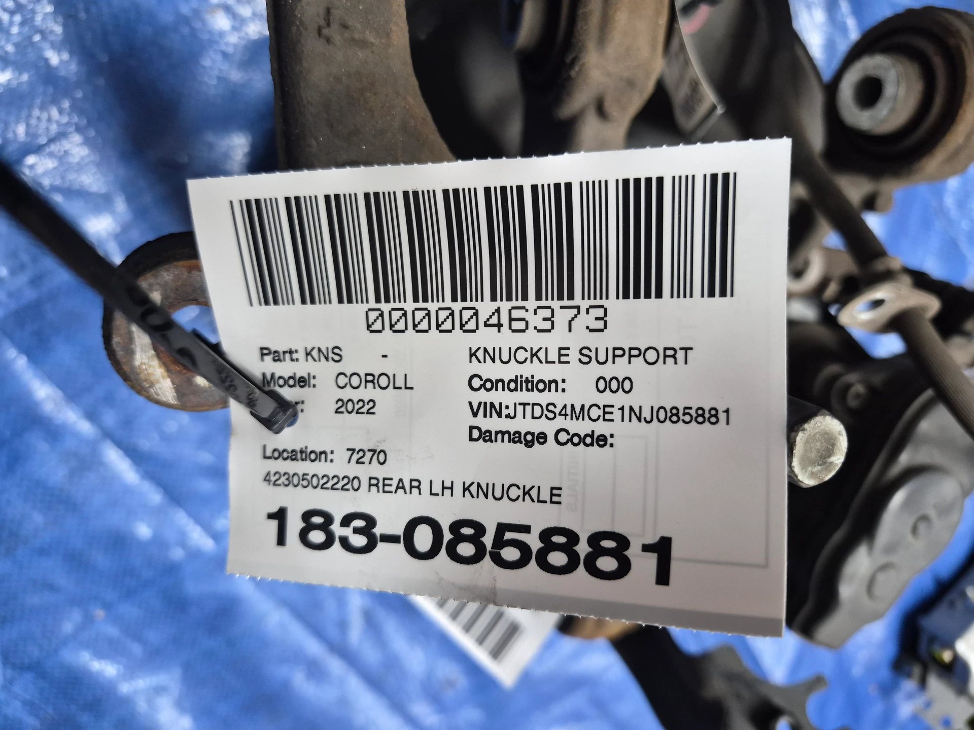 Rear Lh Knuckle · 2