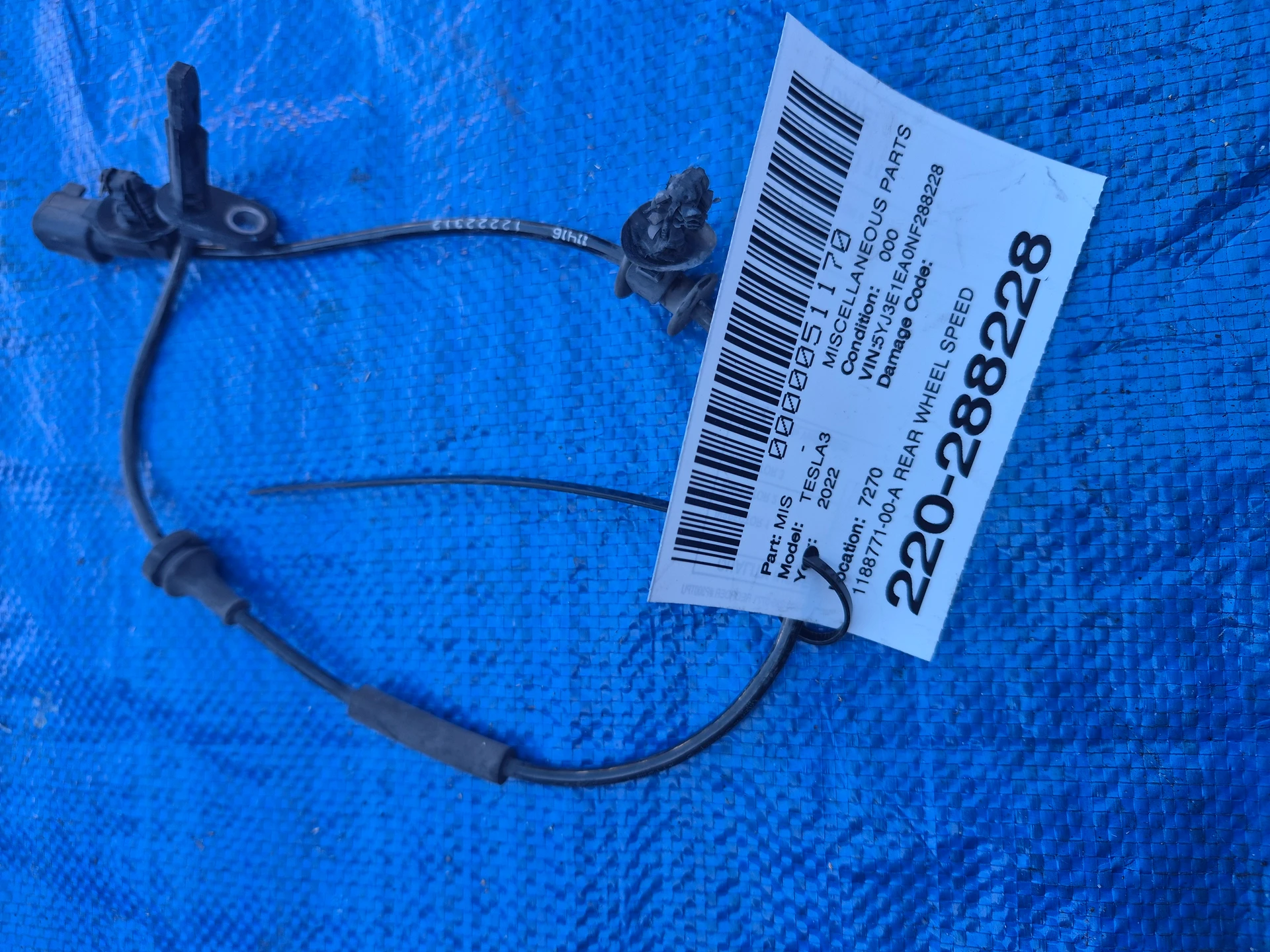 Rear Wheel Speed Sensor · 1