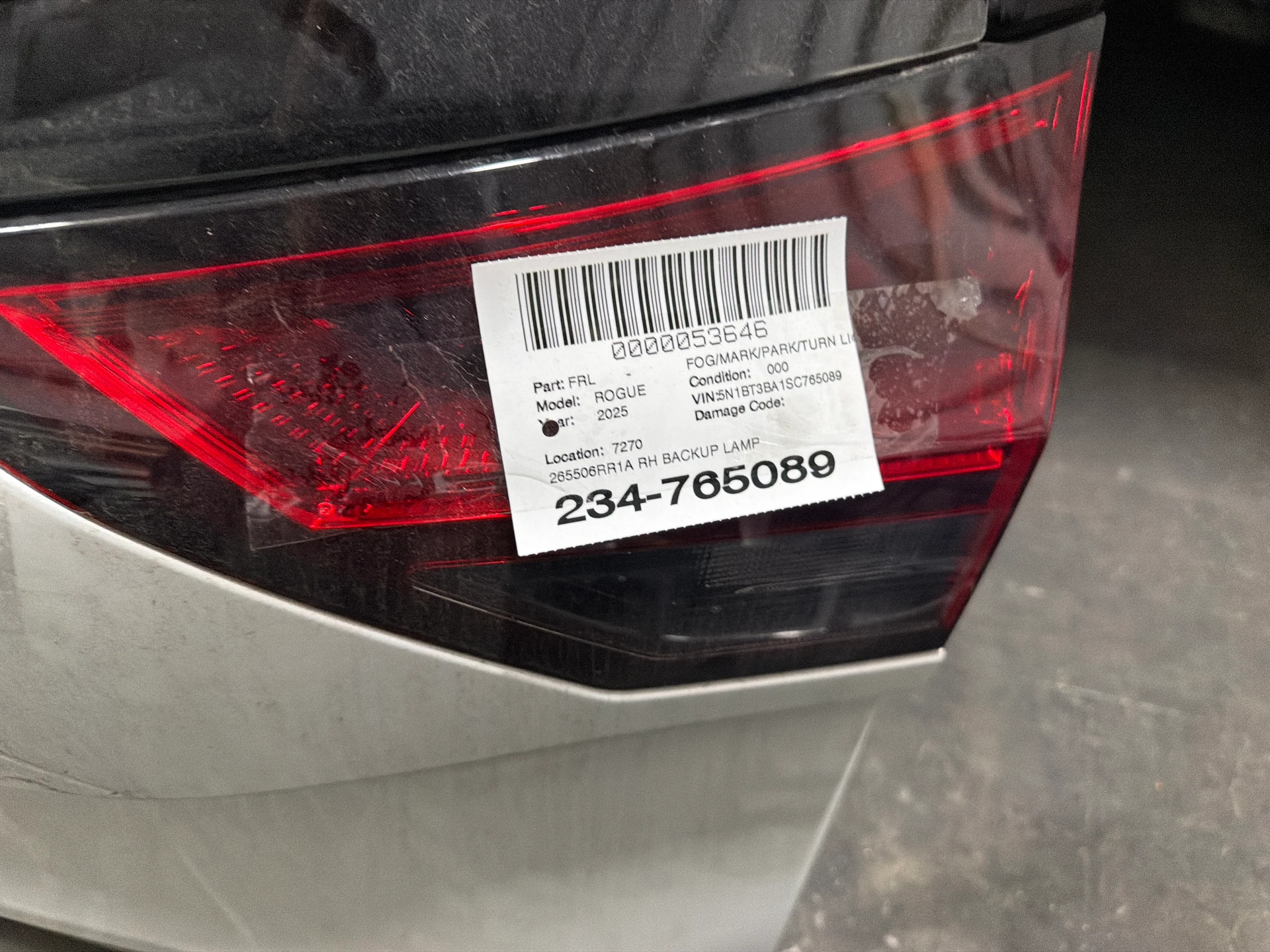 Rh Backup Lamp · 1