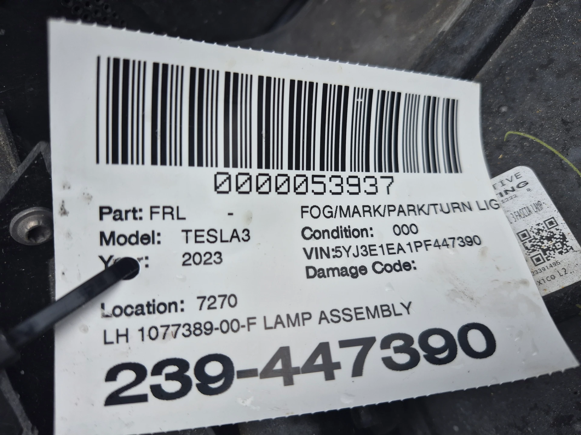 Lh Lamp Assembly Fascia Lamp Front · 2