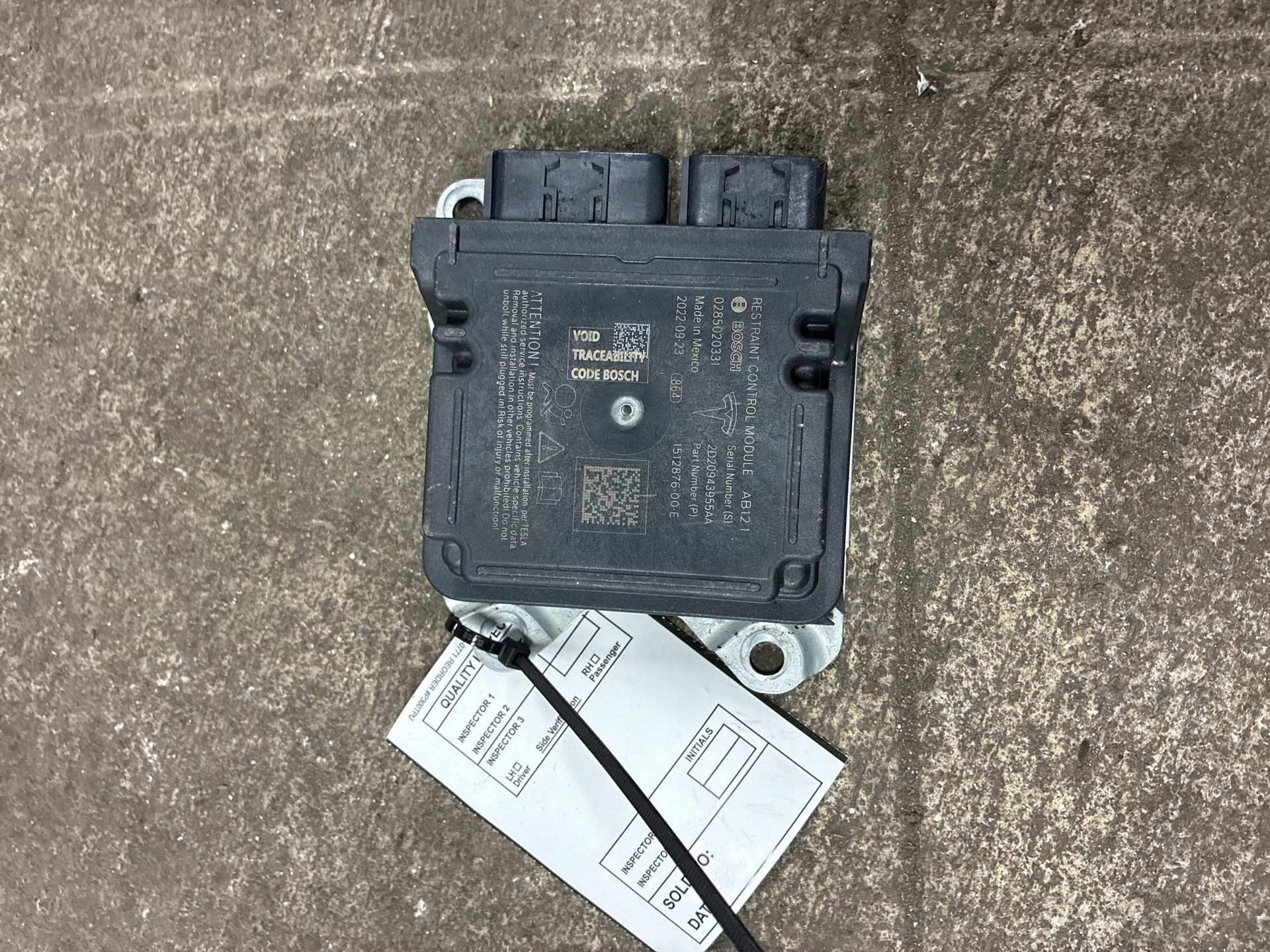 Restraint Control Module · 1