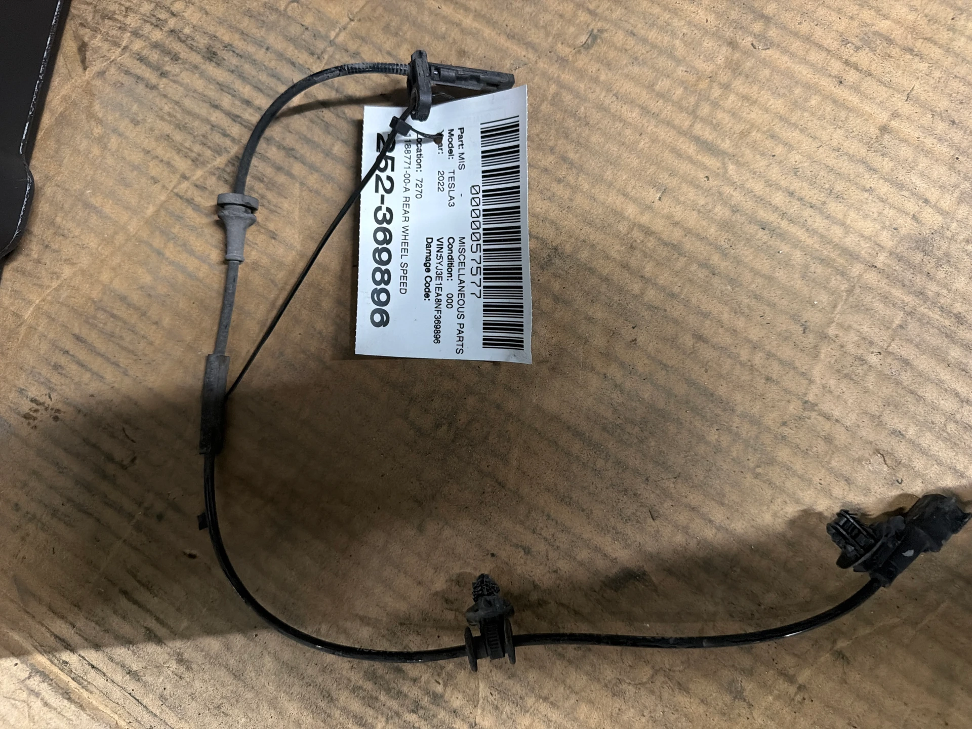Rear Wheel Speed Sensor · 1