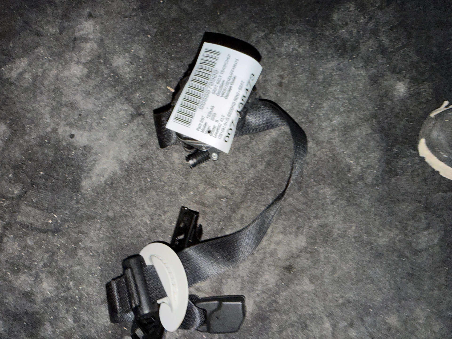 Second Row - Seat Belt Retractor Assembly - Black · 1