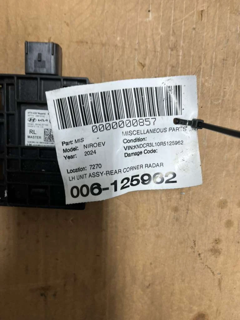 Lh Unit Assy-rear Corner Radar · 2
