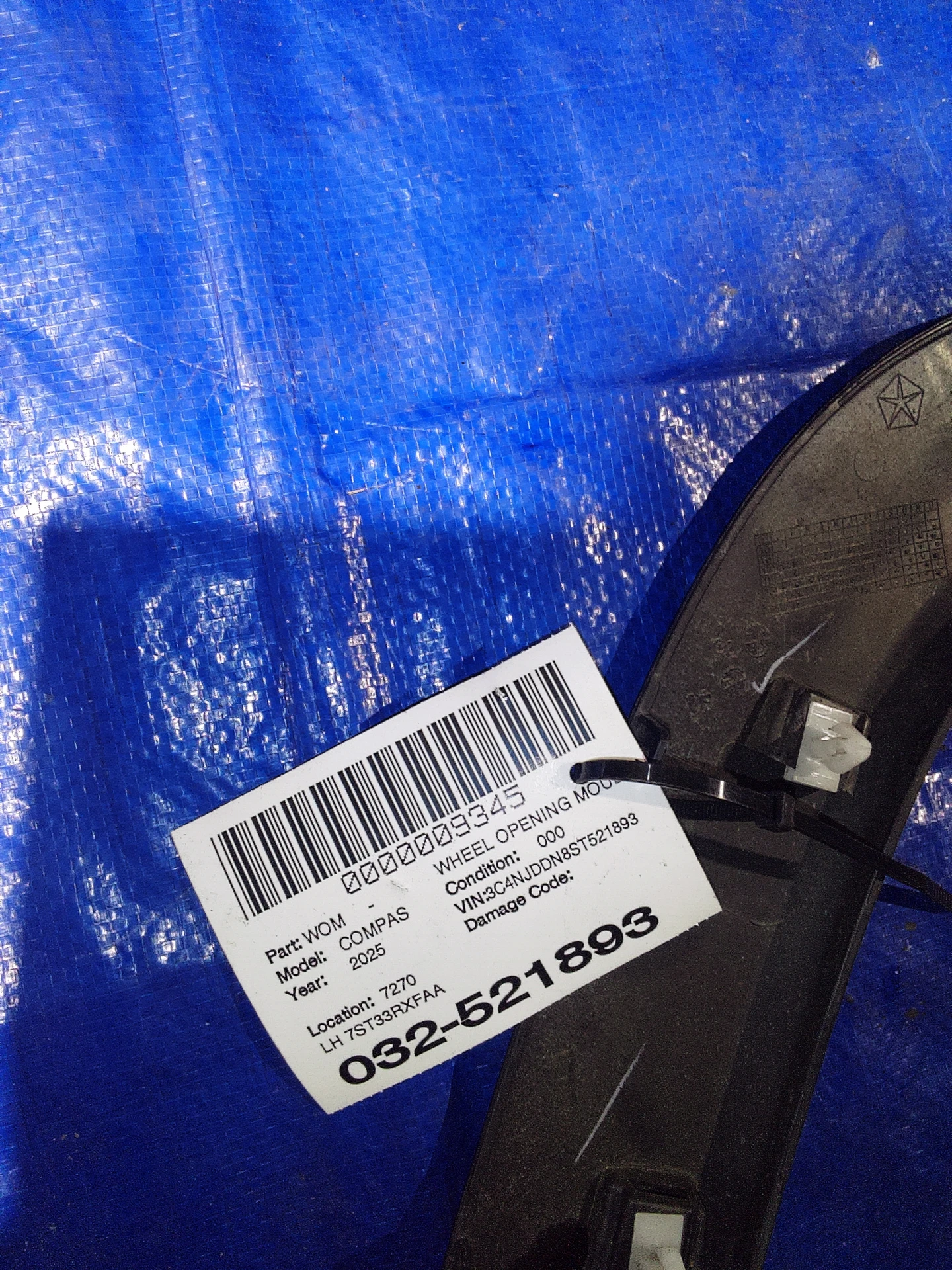 Lh Wheel Opening Molding · 2